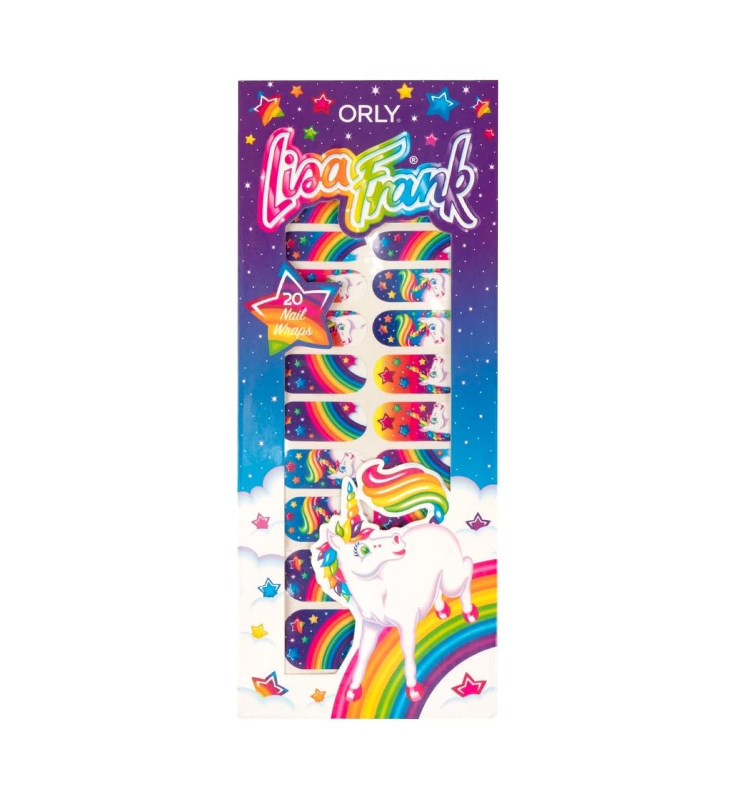 ORLY x Lisa Frank Gel Nail Wraps | Instant Long Lasting Nail Art Strips Featuring Original Art from Lisa Frank (Markie)