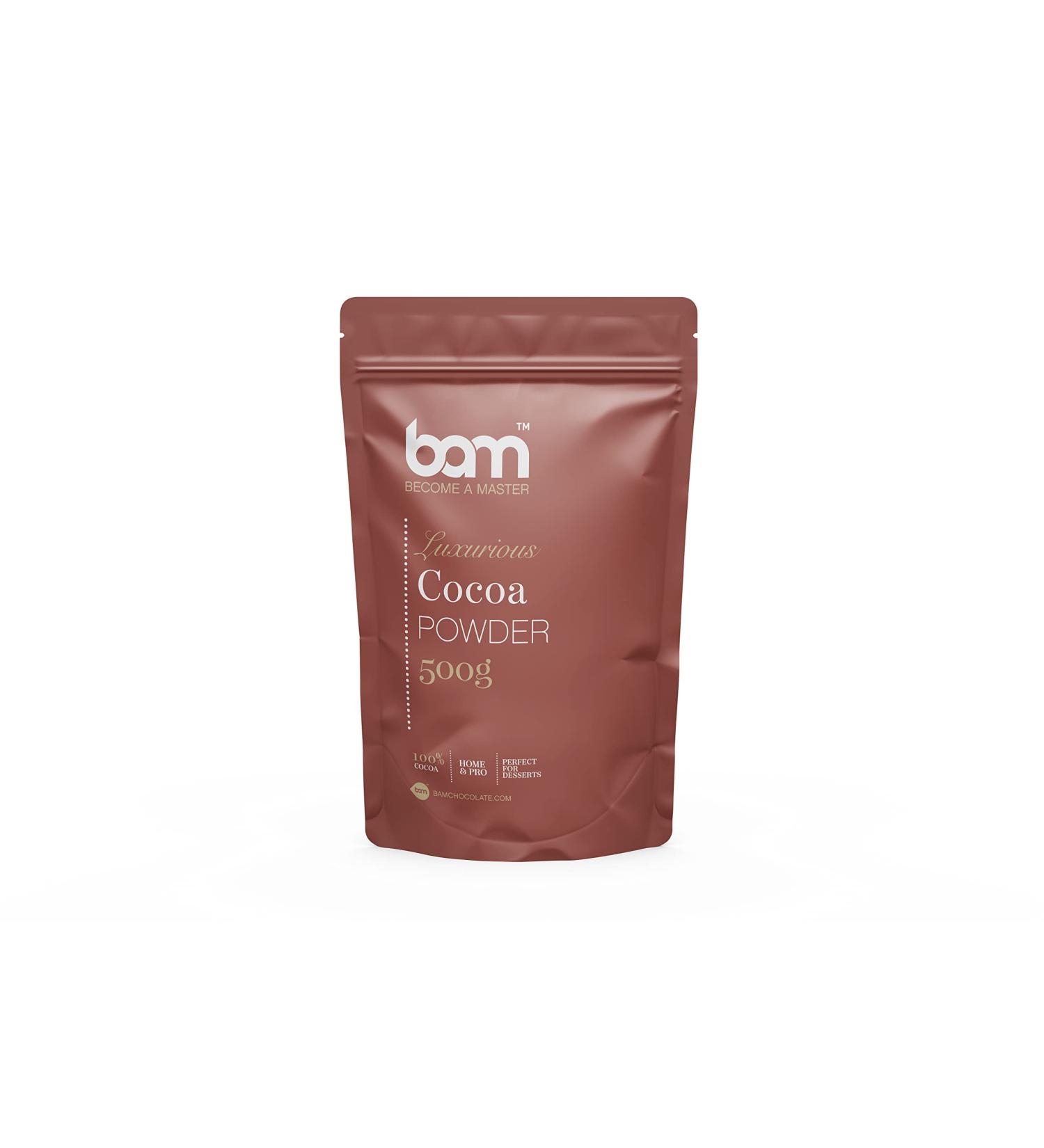 BAM Luxurious Cocoa Powder 500g | 100% Pure Alkalized Red-Brown Cocoa for Bread & Desserts | Premium Intensive Flavor - Buy Online on SooperMarket.com