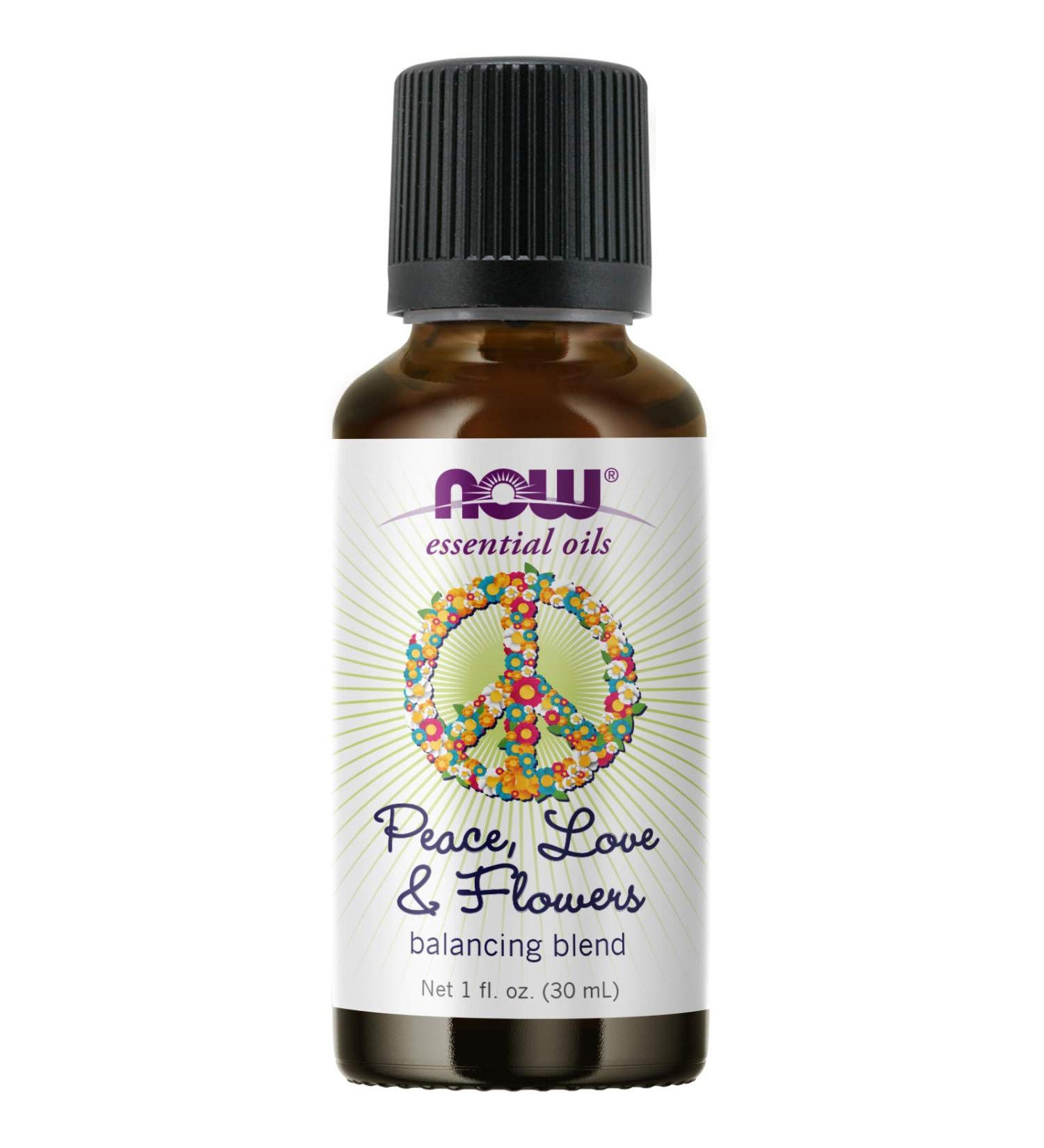 Now Foods Essential Oils Peace Love & Flowers Balancing Blend - 1 fl. oz (30 ml) | Natural Aromatherapy - Buy Online on SooperMarket.com