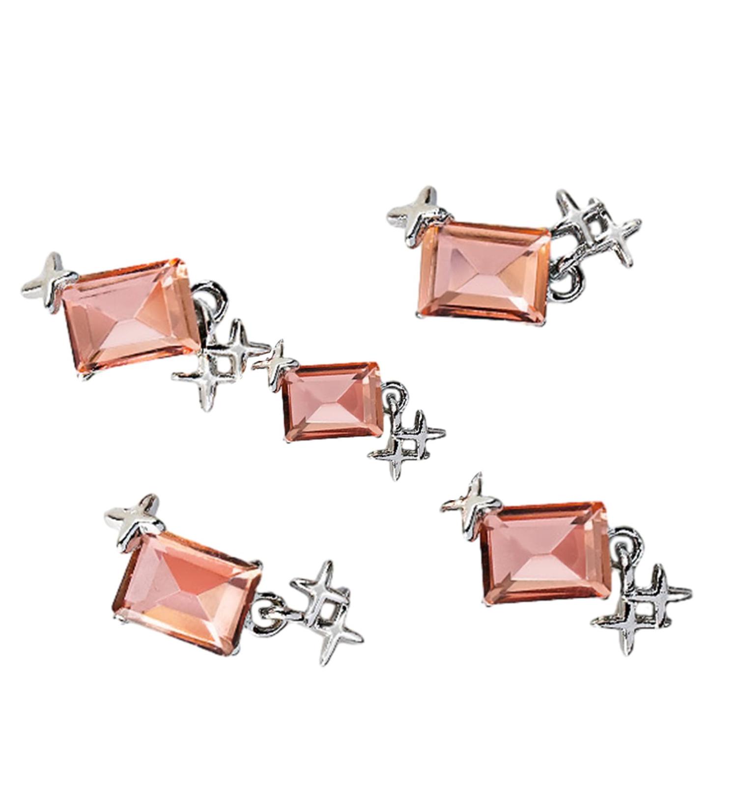 5pcs Fashionable Embellishments In A Unique Rectangle Shape For Parties And Weddings Water Red - Buy Online on SooperMarket.com