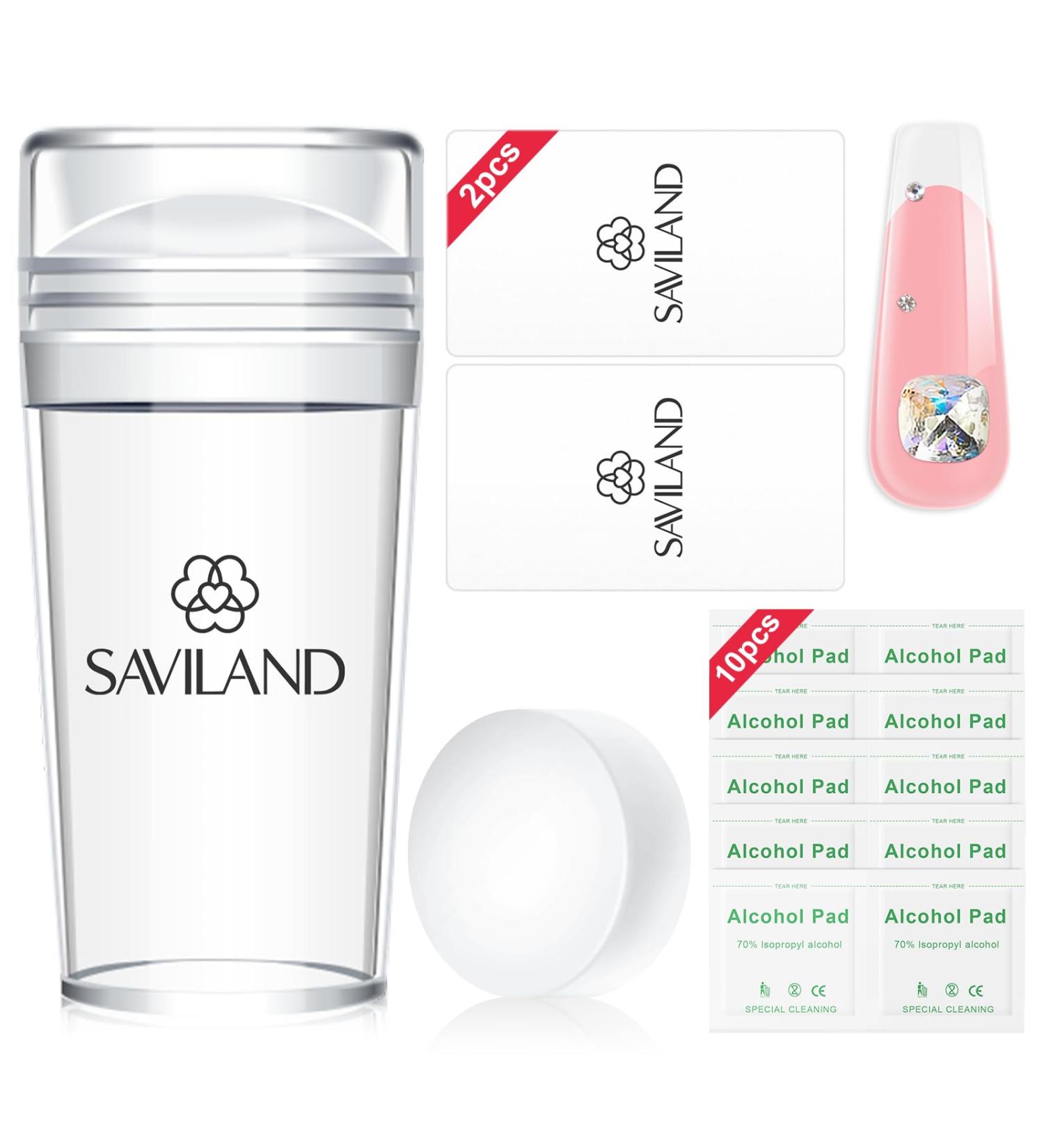 Saviland Nail Stamp Set - French Nail Art Stamper Kit with Silicone Tools for DIY Manicure - Perfect for Nail Polish & Tips - Buy Online on SooperMarket.com