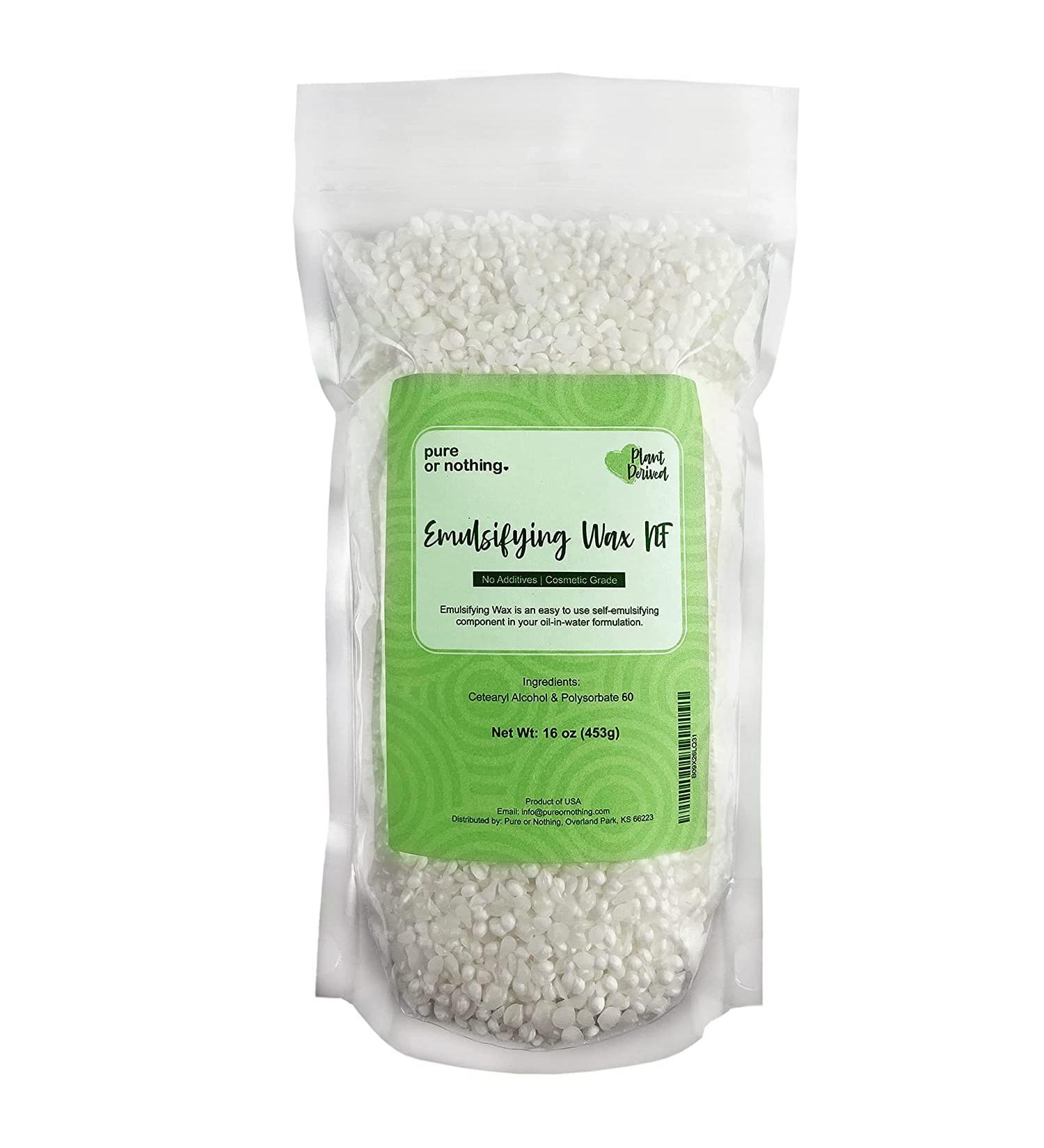 Non-GMO Emulsifying Wax NF Pastilles - 16oz | 100% Natural Plant Derived USA Made | For Lotion Cream & Cosmetic Formulation | Cosmetic Grade - Buy Online on SooperMarket.com