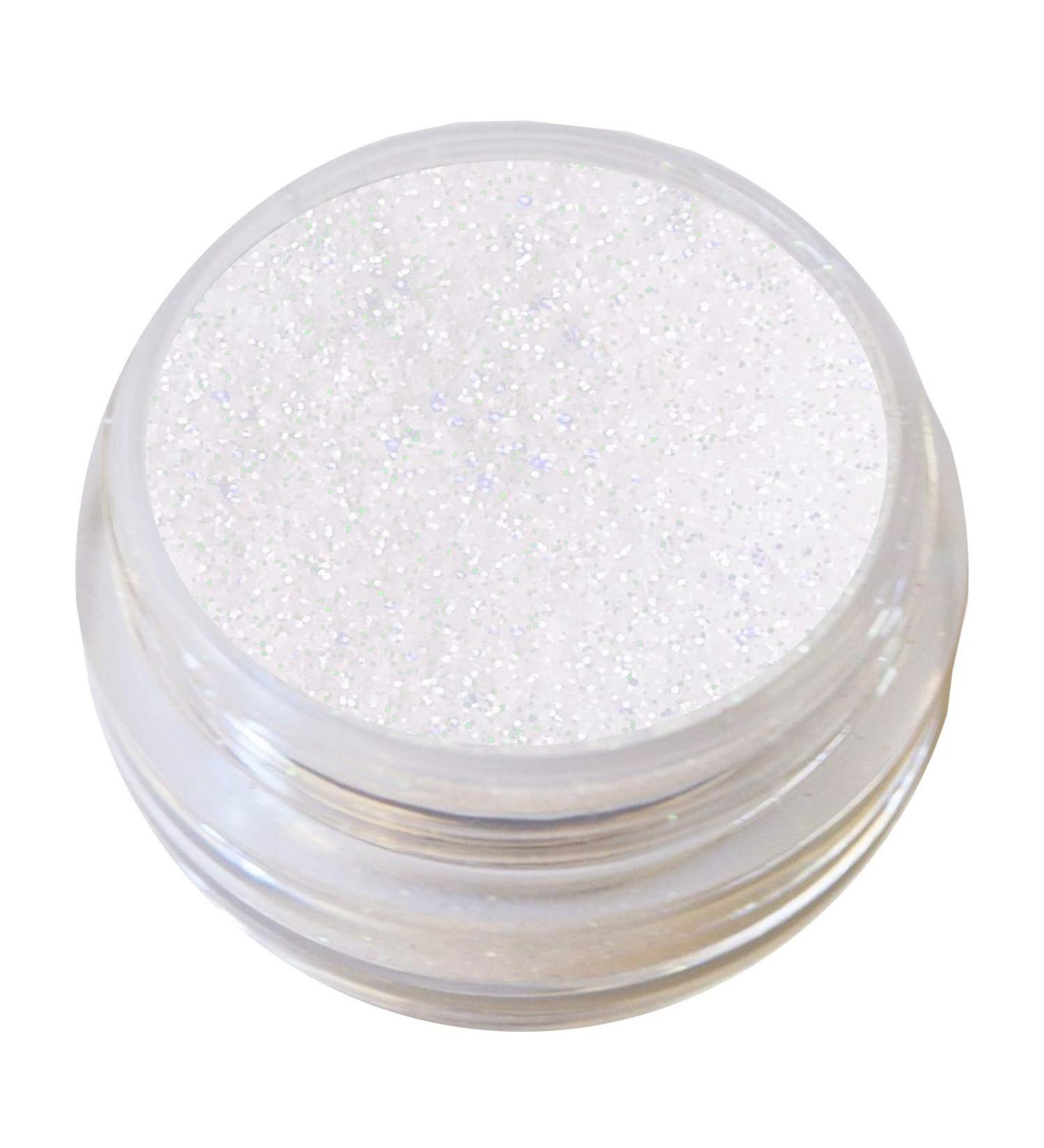 KM-Nails Glitter white iridescent XXL Studio size fine 10ml