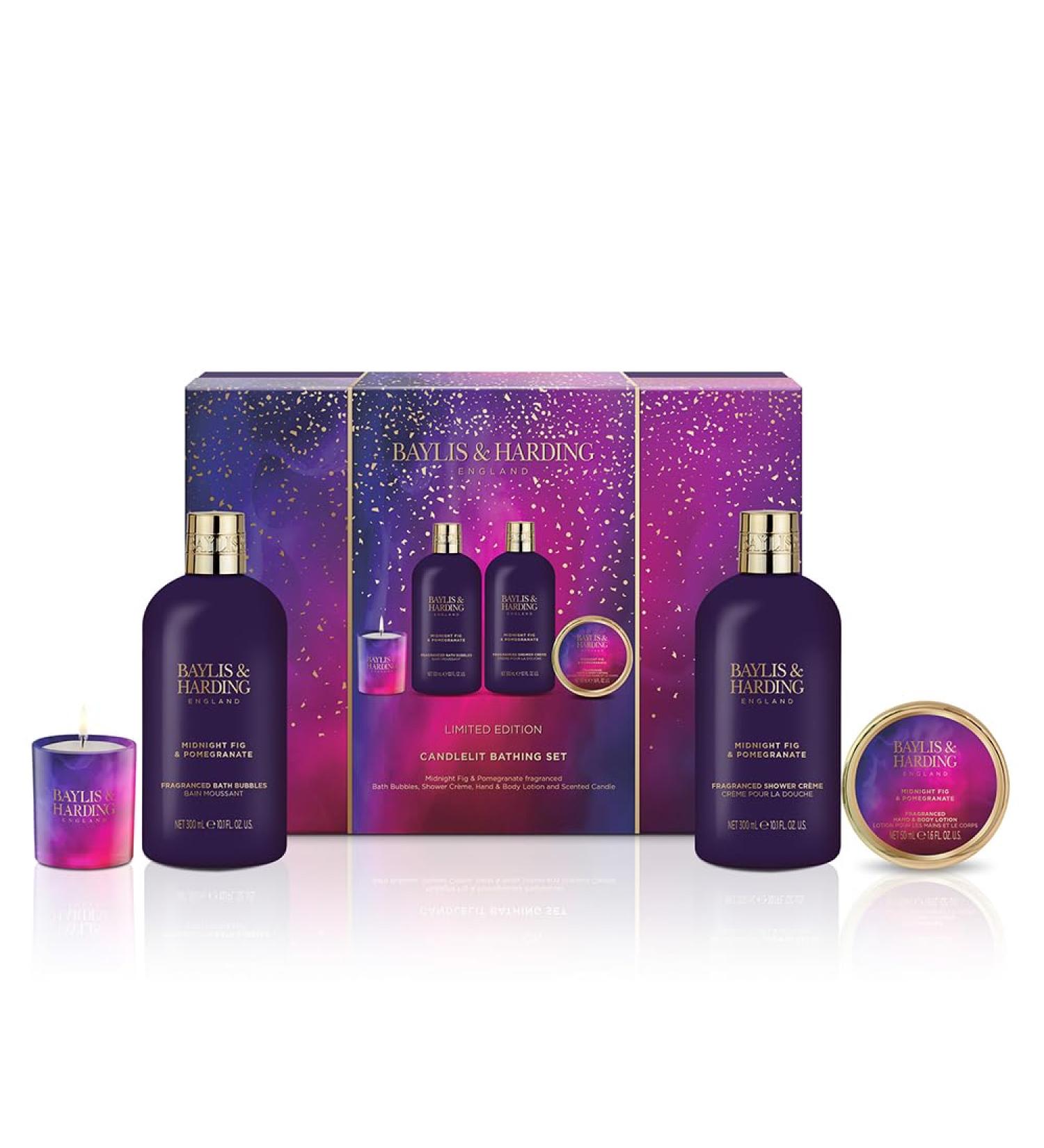 Baylis & Harding Midnight Fig & Pomegranate Luxury Bathing Gift Set - Vegan Friendly (1 Pack) - Buy Online on SooperMarket.com