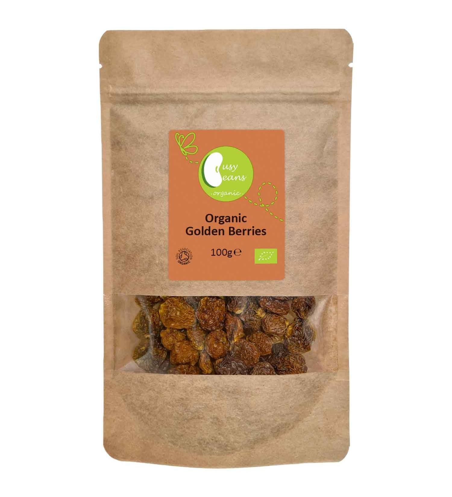 Organic Golden Berries (100g) | Superfood Snack | Antioxidant-Rich | Nutrient-Dense | Certified Organic | by Busy Beans Organic - Buy Online on SooperMarket.com