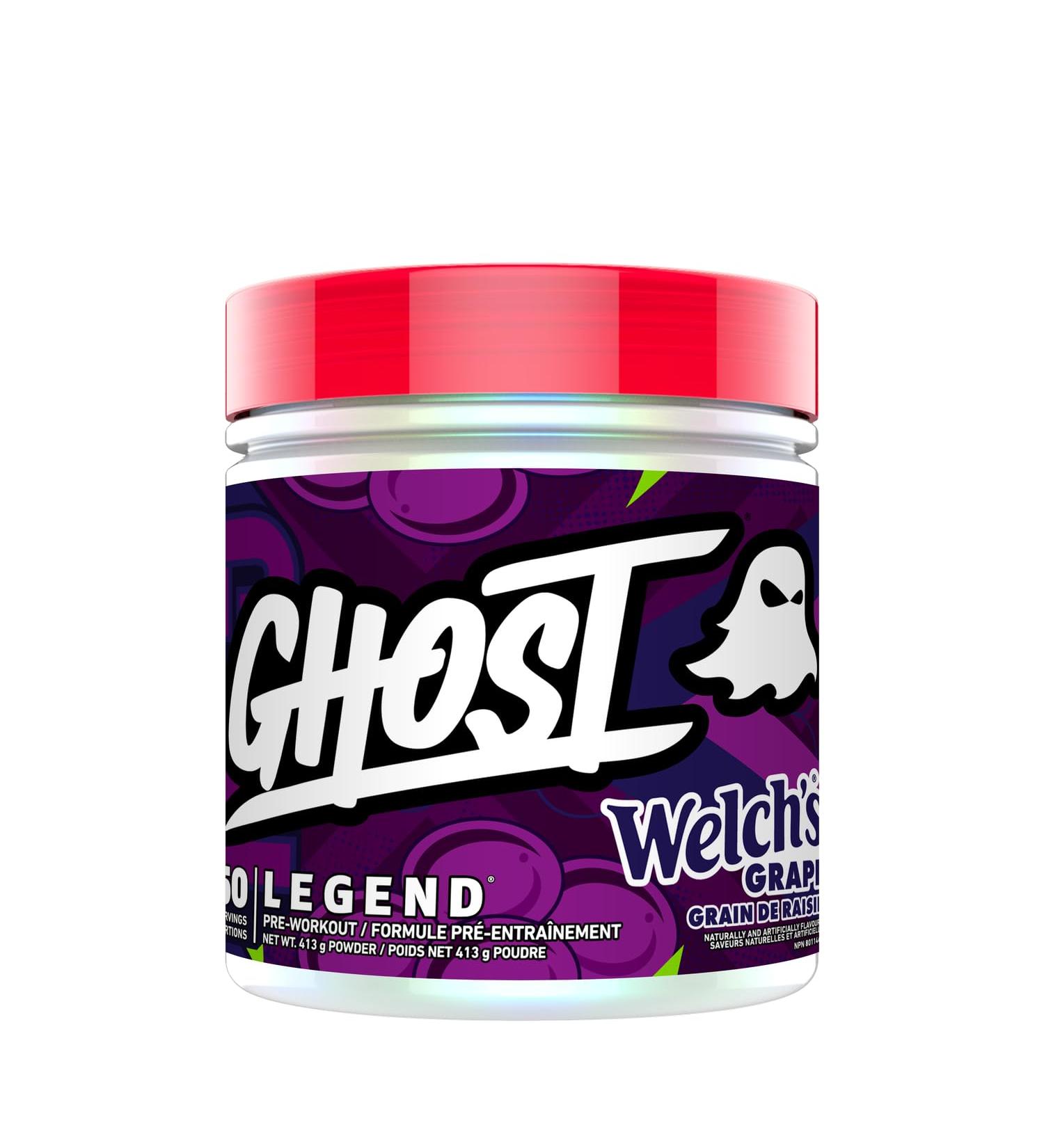 Ghost Legend V2 Pre-Workout | Caffeine L-Citrulline & Beta Alanine Blend for Pump Energy & Focus | Sugar-Free Pre-Workout | 50 Servings 400G (Grape) - Buy Online on SooperMarket.com