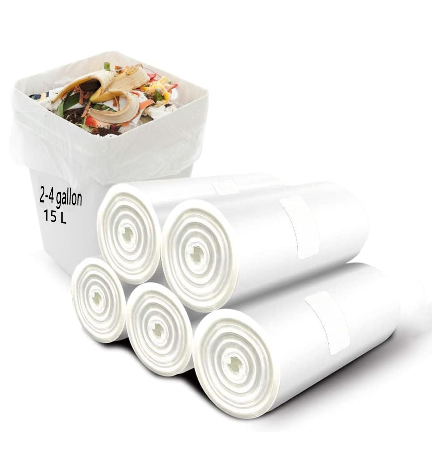 100 Biodegradable Garbage Bags - 15L Compostable Food Waste Bags | 100% Recycled Kitchen & Household Solutions - Buy Online on SooperMarket.com