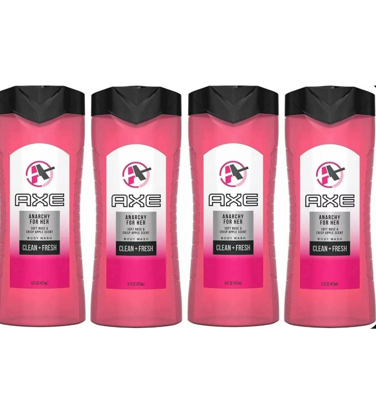 AXE Body Wash for Her Anarchy 16 Ounce (Pack of 4)
