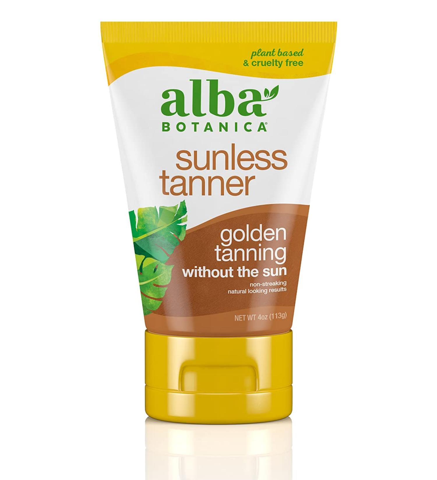 Alba Botanica Sunless Tanner - 4 oz Natural Self-Tanner for Healthy Glow - Buy Online on SooperMarket.com