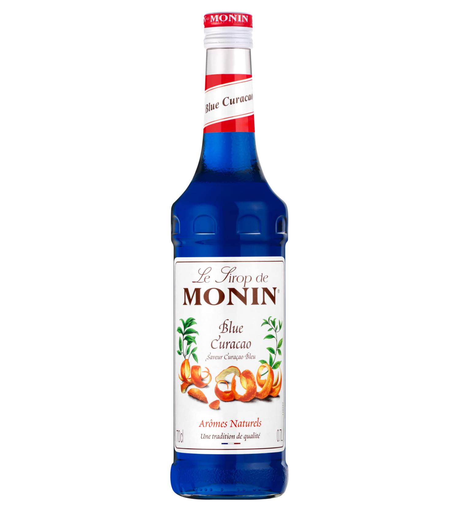 MONIN Premium Blue Curacao Syrup 700ml: Vegan-Friendly, Allergen-Free, 100% Natural Flavours for Cocktails and Mocktails - Buy Online on SooperMarket.com
