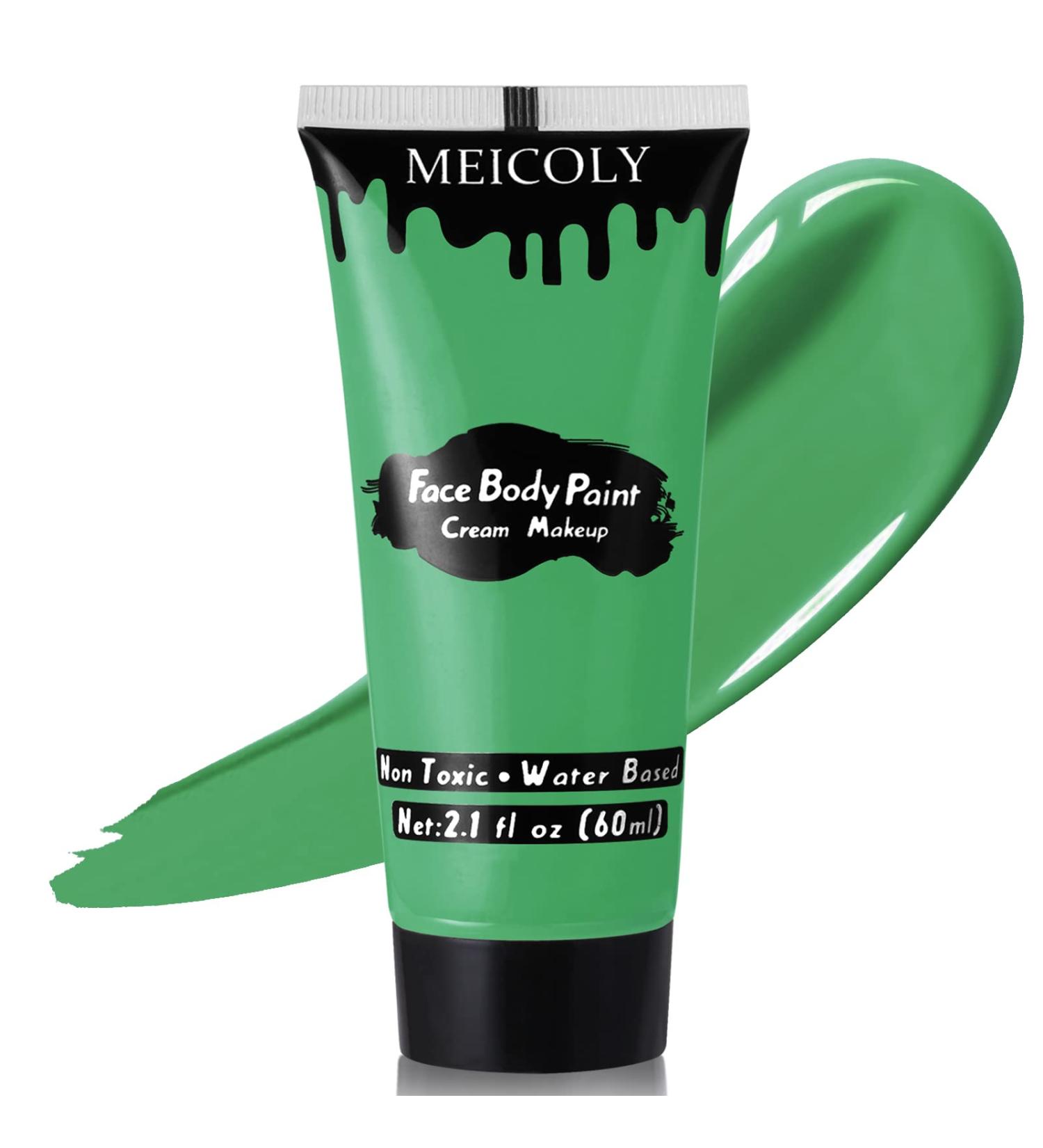 MEICOLY Green Cream Face Body Paint - Christmas Grinch Costume, Camouflage Hunting, Halloween SFX Makeup for Adults and Children - Buy Online on SooperMarket.com