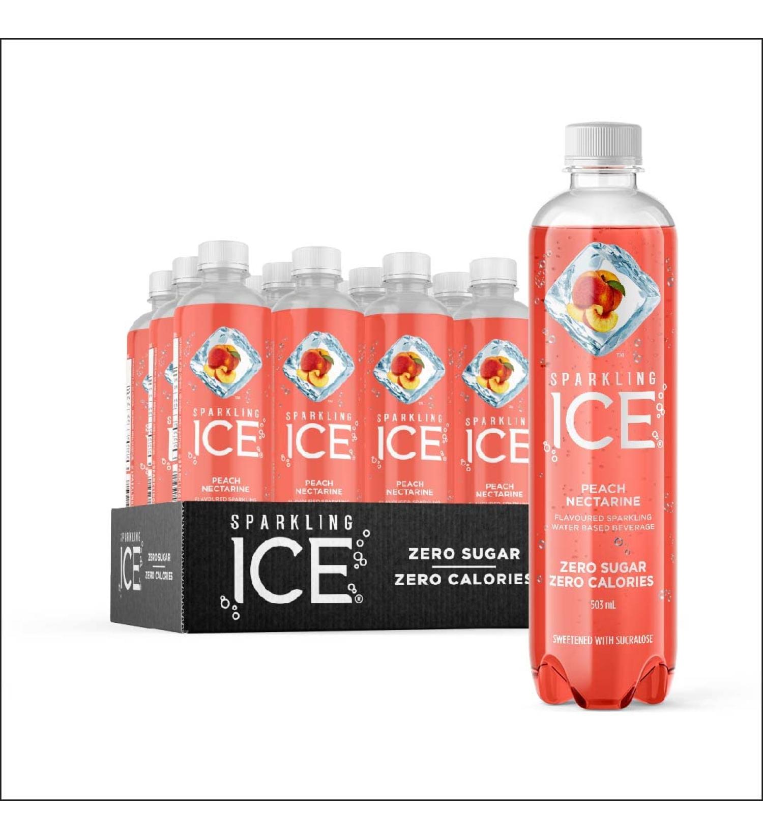 Sparkling Ice Peach Nectarine Flavoured Sparkling Water with Zero Sugar and Zero Calories 503 ml (Pack of 12) Peach Nectarine (Classic) 503 ml (Pack of 12) - Buy Online on SooperMarket.com