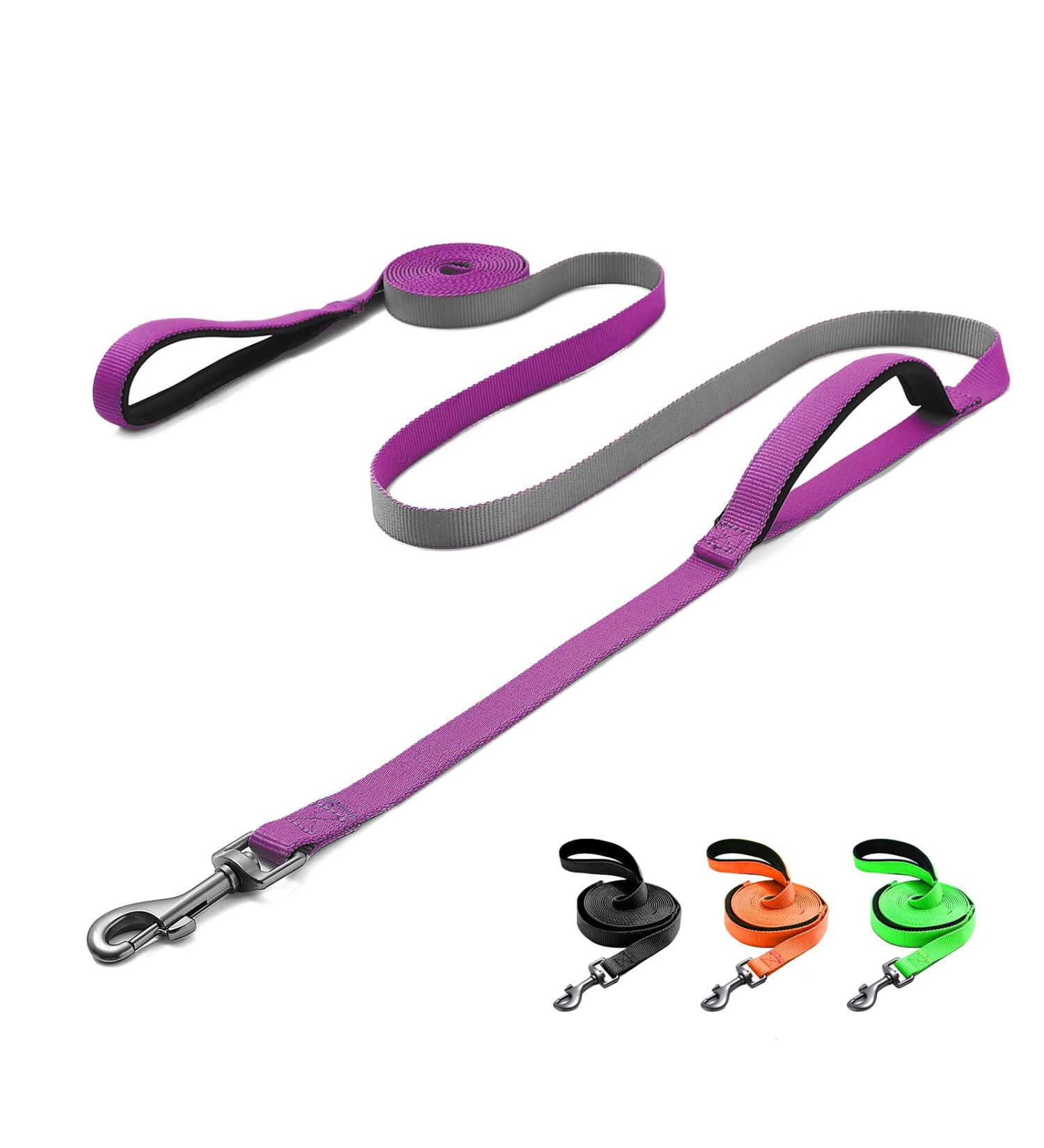 Demigreat Long Dog Leash - 1.5m/3m/5m Robust Training Line with Padded Handle for Small to Large Dogs - Violet 16.5ft - Buy Online on SooperMarket.com