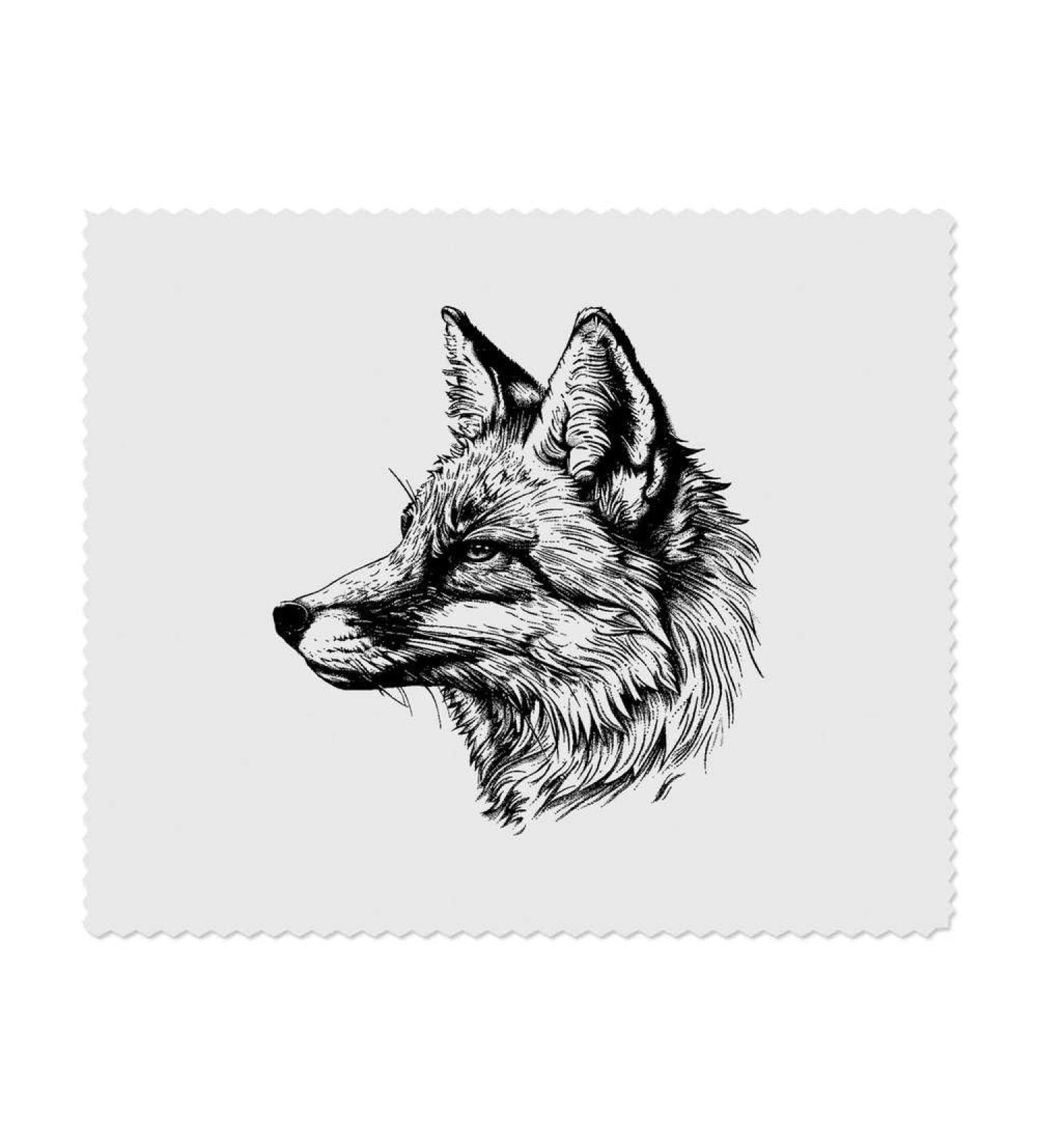 Buy 'Fox Side Profile' Microfiber Cleaning Cloths - Premium Quality & Fast International Shipping - Buy Online on SooperMarket.com