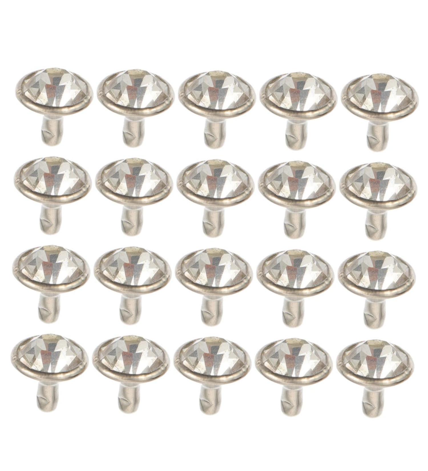 EXCEART 400 Sets Diamond Stud Rivets DIY Crafts Clothes DIY Rivets DIY Luggage Rivets Crystal Leather Goods 0.6X0.6X1CMx2pcs As Shownx2pcs - Buy Online on SooperMarket.com