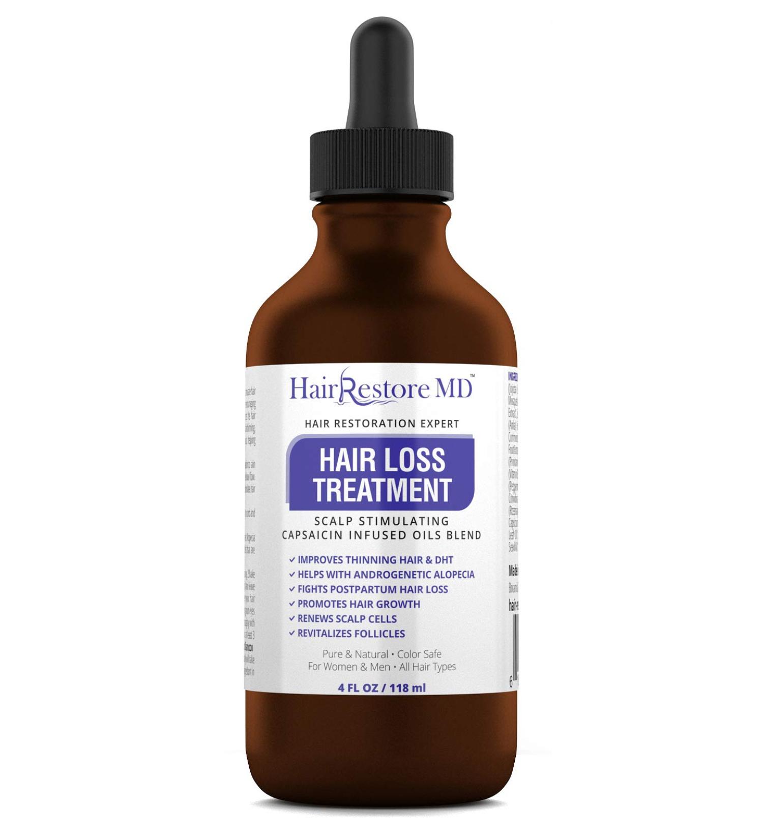 HAIR LOSS TREATMENT. DHT BLOCKER OIL  Cayenne Hair Treatment Oil  Hair Serum  Hair Growth Treatment  Hair Regrowth of Thinning Hair - Promotes Hair Growth  Stops Hair Loss  Thinning  Balding
