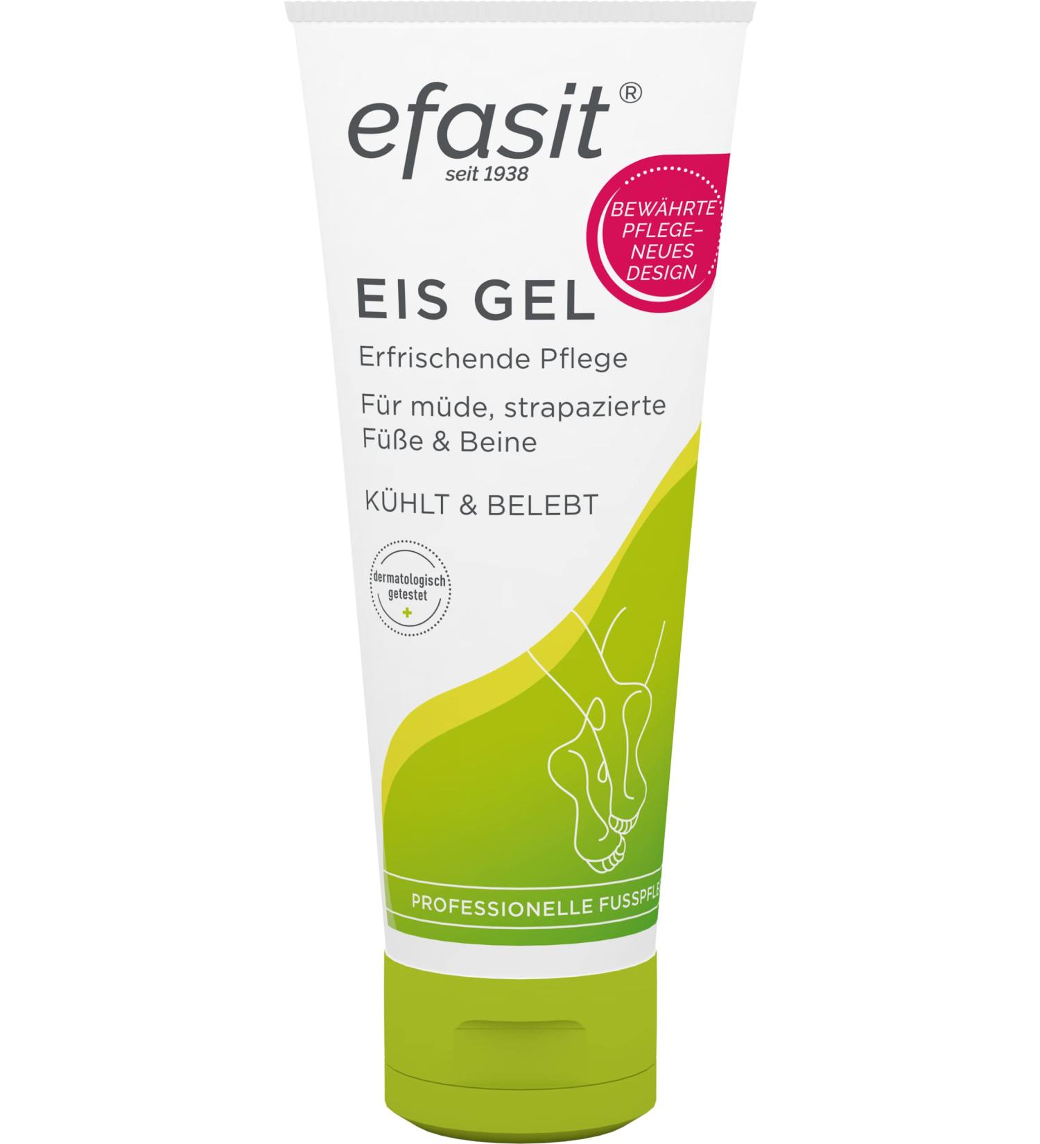 efasit Ice Gel 75 ml - Cooling Gel for Feet & Legs with Menthol & Grapefruit Extract | Refresh & Invigorate Your Skin - Buy Online on SooperMarket.com