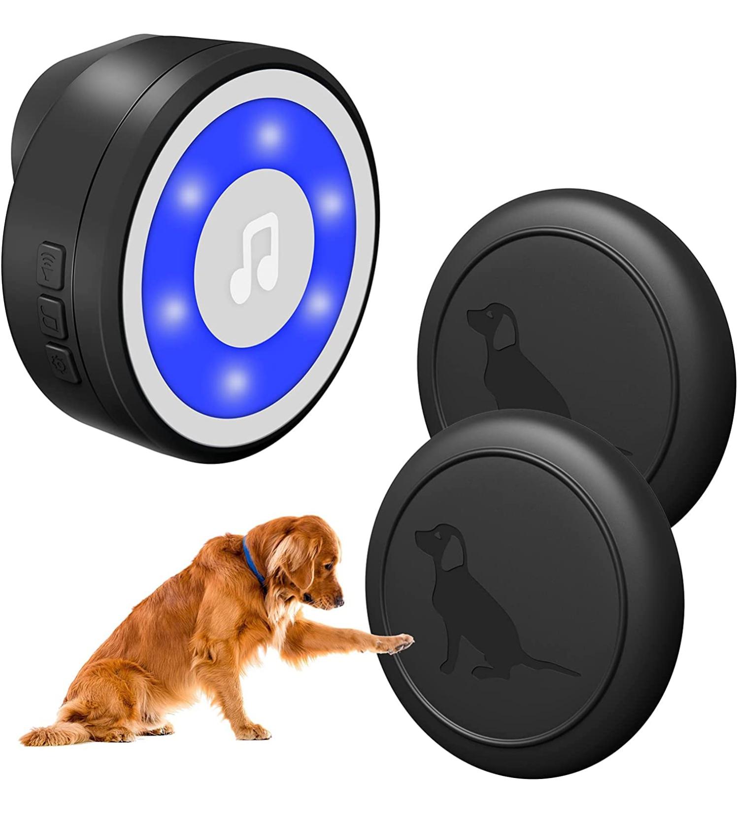 Buy MYPIN COURST HOUSE TRING Celbn - IP65 Waterproof Dog Door Bell with 20 Ringtones & 4 Modes LED Flash | 1 Receiver + 2 Transmitters (PET0172) - Buy Online on SooperMarket.com