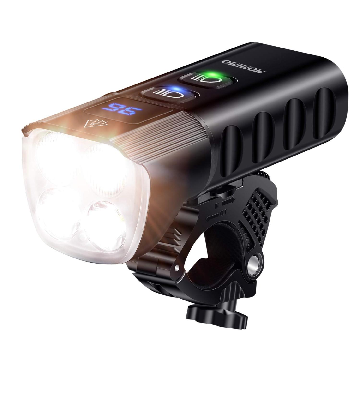 Super Bright 10000 Lumens USB Rechargeable Bike Light Front | IP65 Waterproof, 13 Lighting Modes | Perfect for All Road, Mountain Night Riding - Buy Online on SooperMarket.com