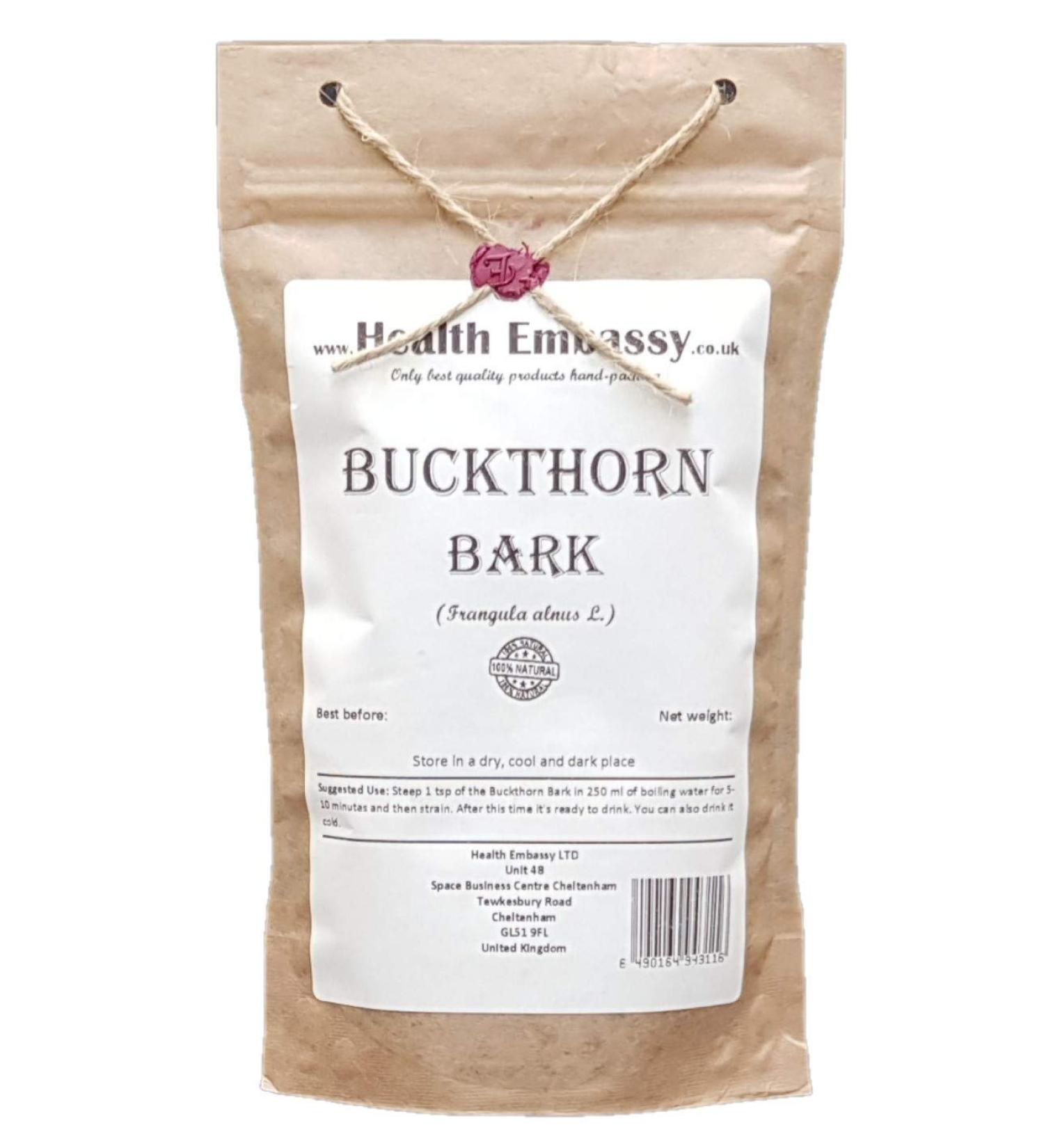 Buckthorn Bark (Frangula alnus) 50g - Health Embassy | Premium Quality - Buy Online on SooperMarket.com