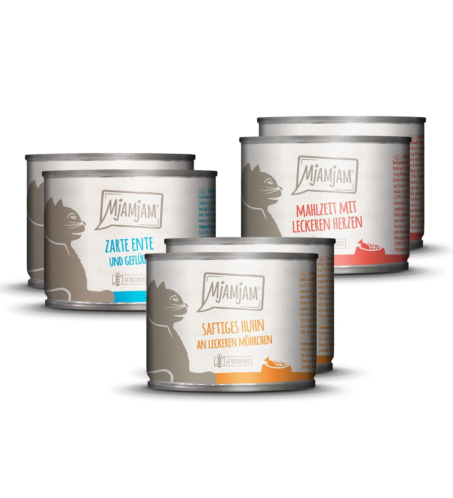 Mjamjam Premium Grain-Free Wet Cat Food Trial Package - 6 x 200g Extra Meat Mix - Buy Online on SooperMarket.com