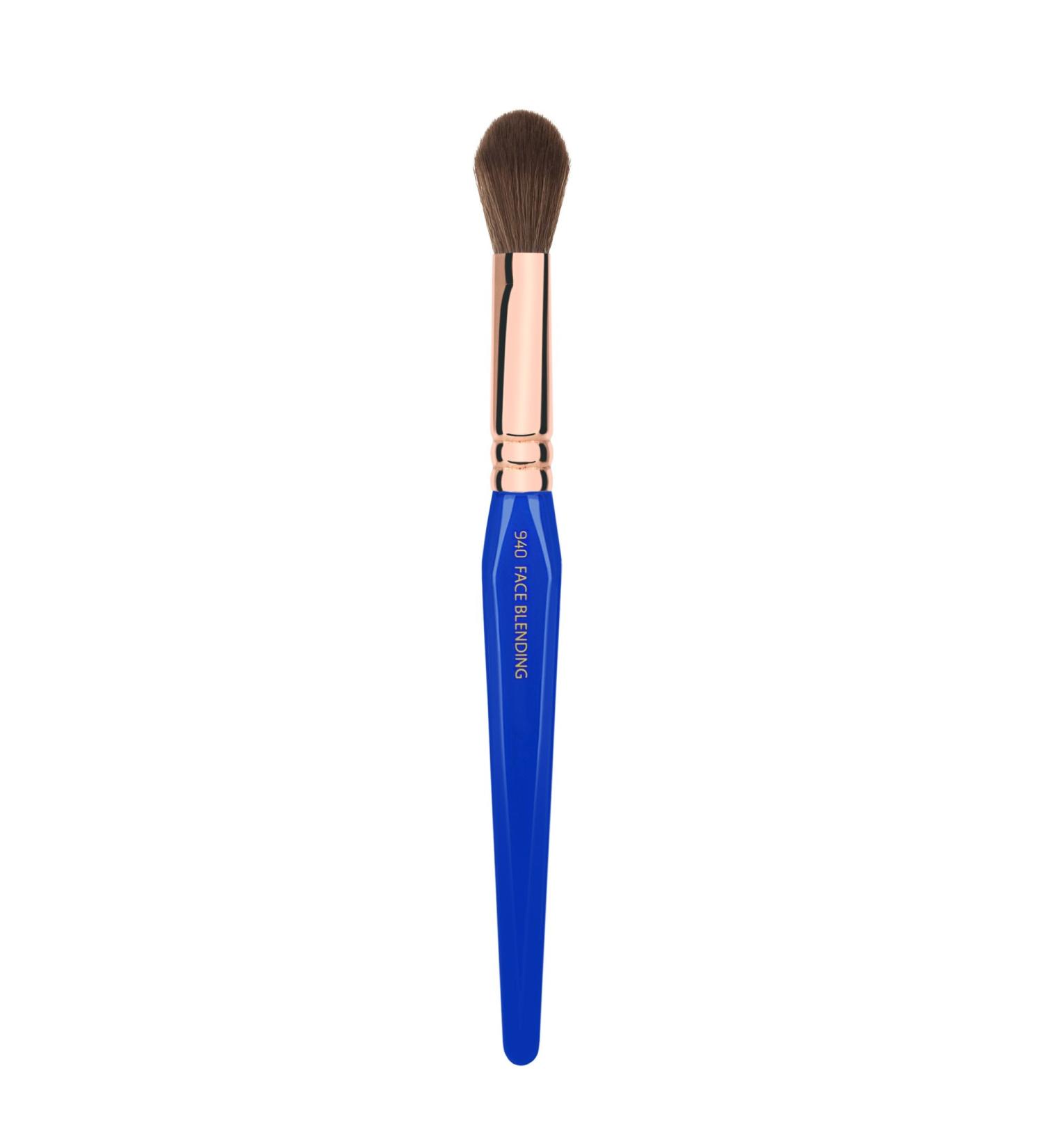 Bdellium Tools Golden Triangle 940 Face Blending Makeup Brush - Vegan Soft Synthetic Fibers for Facial Sculpting (Blue 1pc) - International Shipping Available - Buy Online on SooperMarket.com
