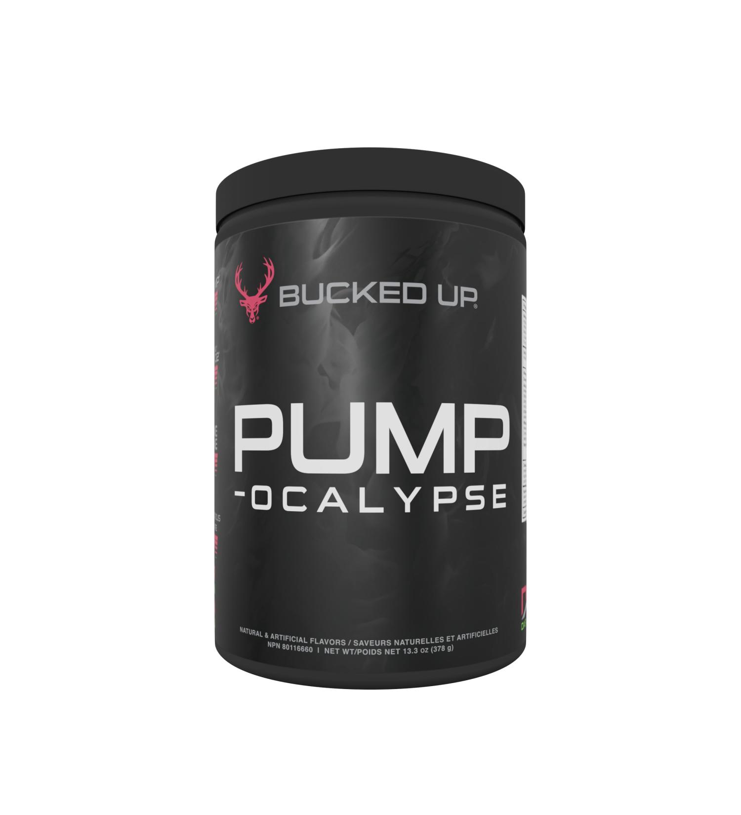 BUCKED UP PUMP-OCALYPSE Pre Workout - Intense Pumps Power & Endurance Watermelon 30 Servings - Buy Online on SooperMarket.com