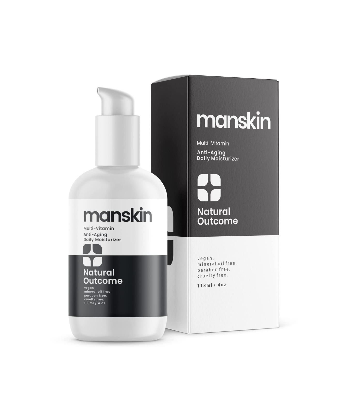 Natural Outcome Men's Face Cream Moisturizer - Anti Aging Daily Facial Cream for Oily, Dry, and Sensitive Skin - Hydrating Skincare - 4 oz - Buy Online on SooperMarket.com