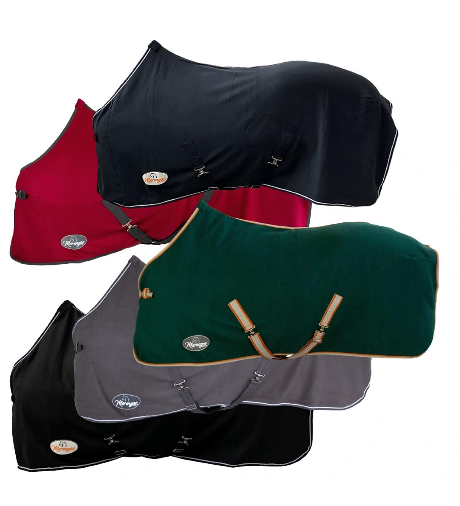 Marengos Economic Sweat Rug - Breathable Fleece Transport Blanket for Horses | Removable Cross Strap | Grey 115cm - Buy Online on SooperMarket.com
