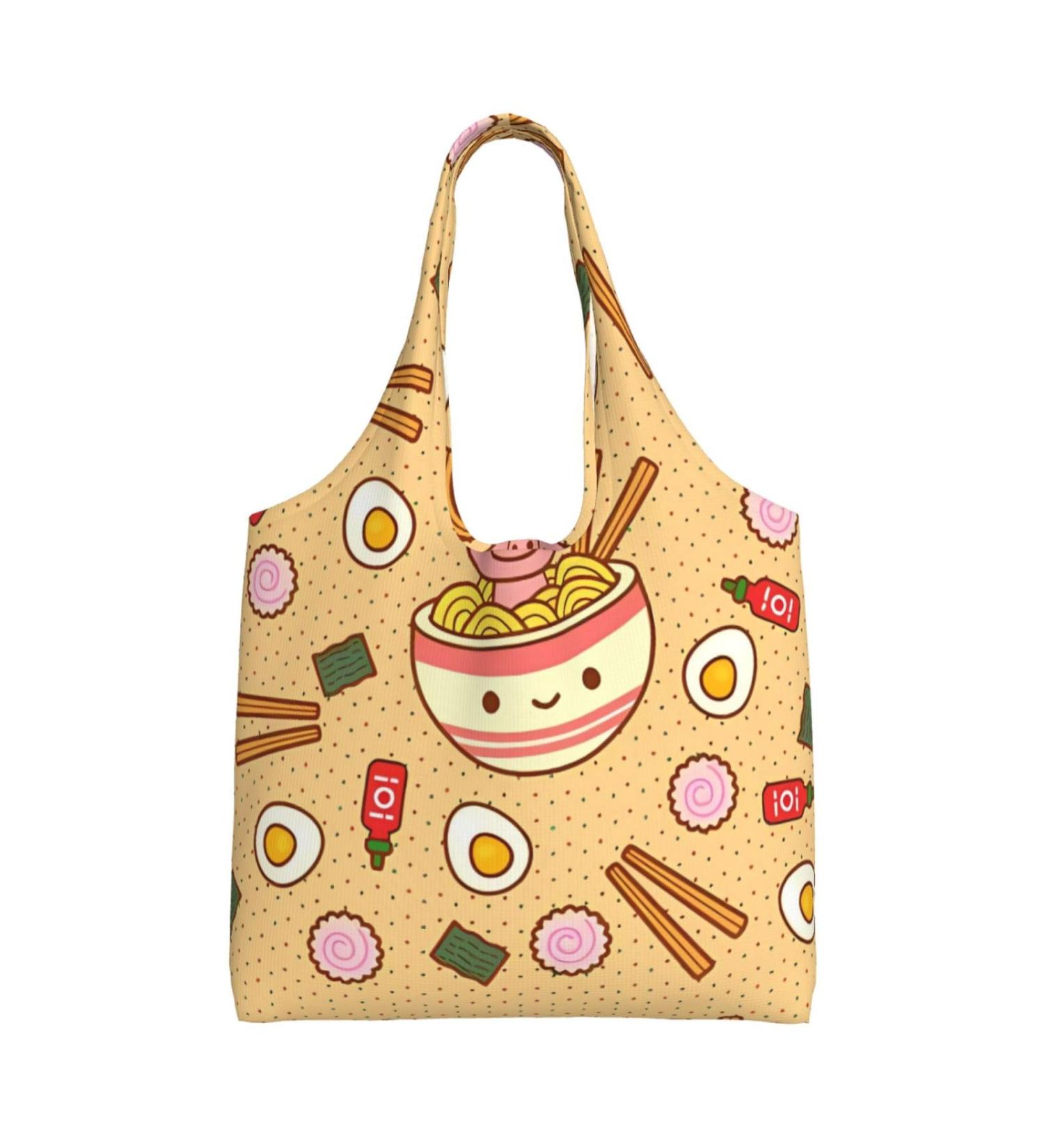 XIAOYANS Delicious Sweet Ramen Extra Large Capacity Shoulder Canvas Bag For Shopping Travel Daily Use - Buy Online on SooperMarket.com