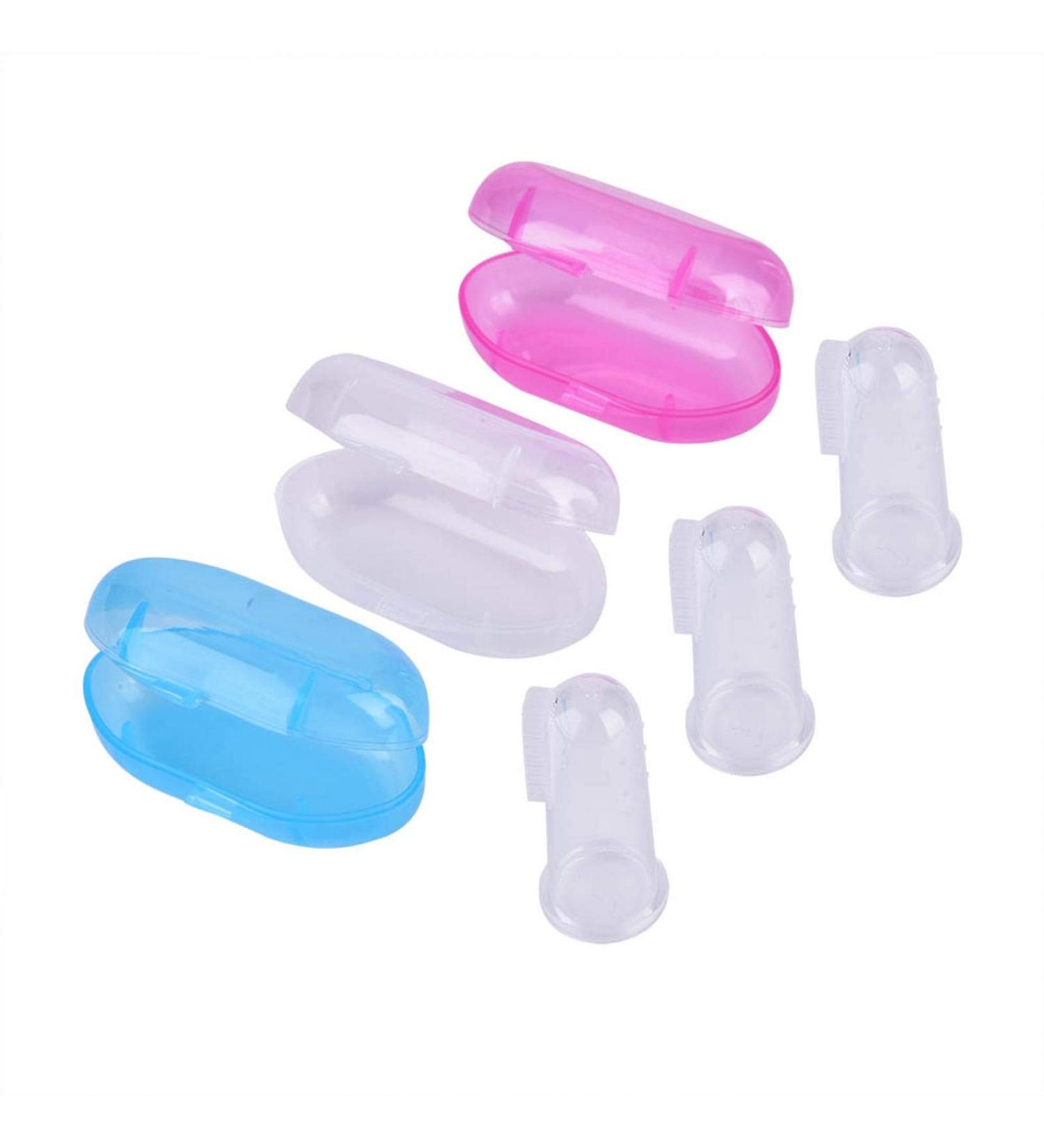 Baby Toothbrush Soft Baby Finger Toothbrush Silicone Tongue Brush Oral Cavity Cleaning Tool for Kids Babies - Buy Online on SooperMarket.com