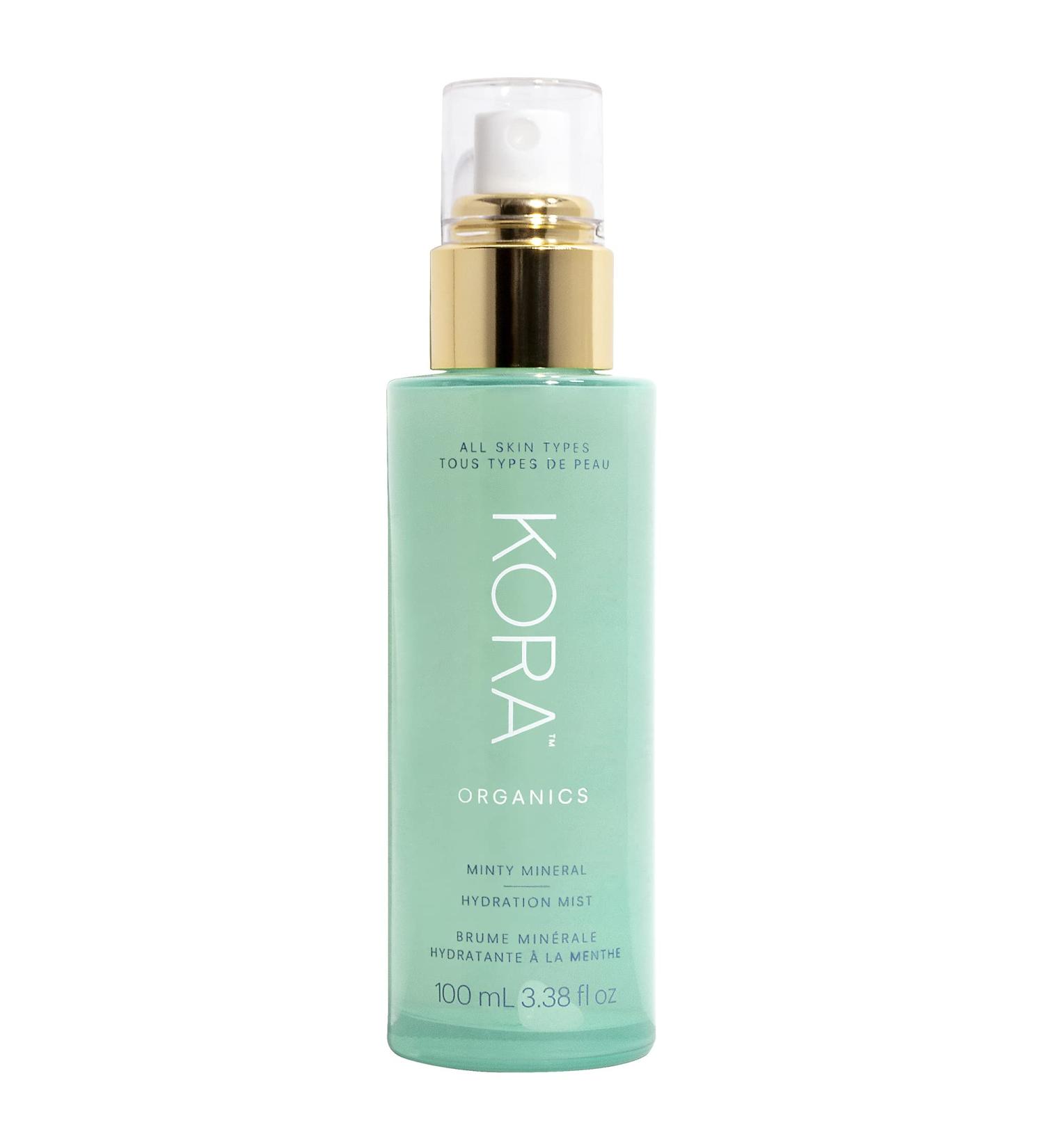 KORA Organics Minty Mineral Hydration Mist - Refreshing Aloe Vera Spray Certified Organic & Cruelty Free 3.38 fl oz - Buy Online on SooperMarket.com