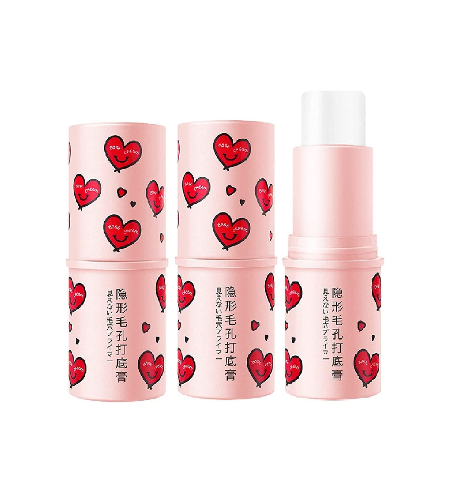 2Pcs Magic Invisible Pore Cream Stick Set - Hydrating Primer & Color Makeup Stick for Face - Buy Online on SooperMarket.com