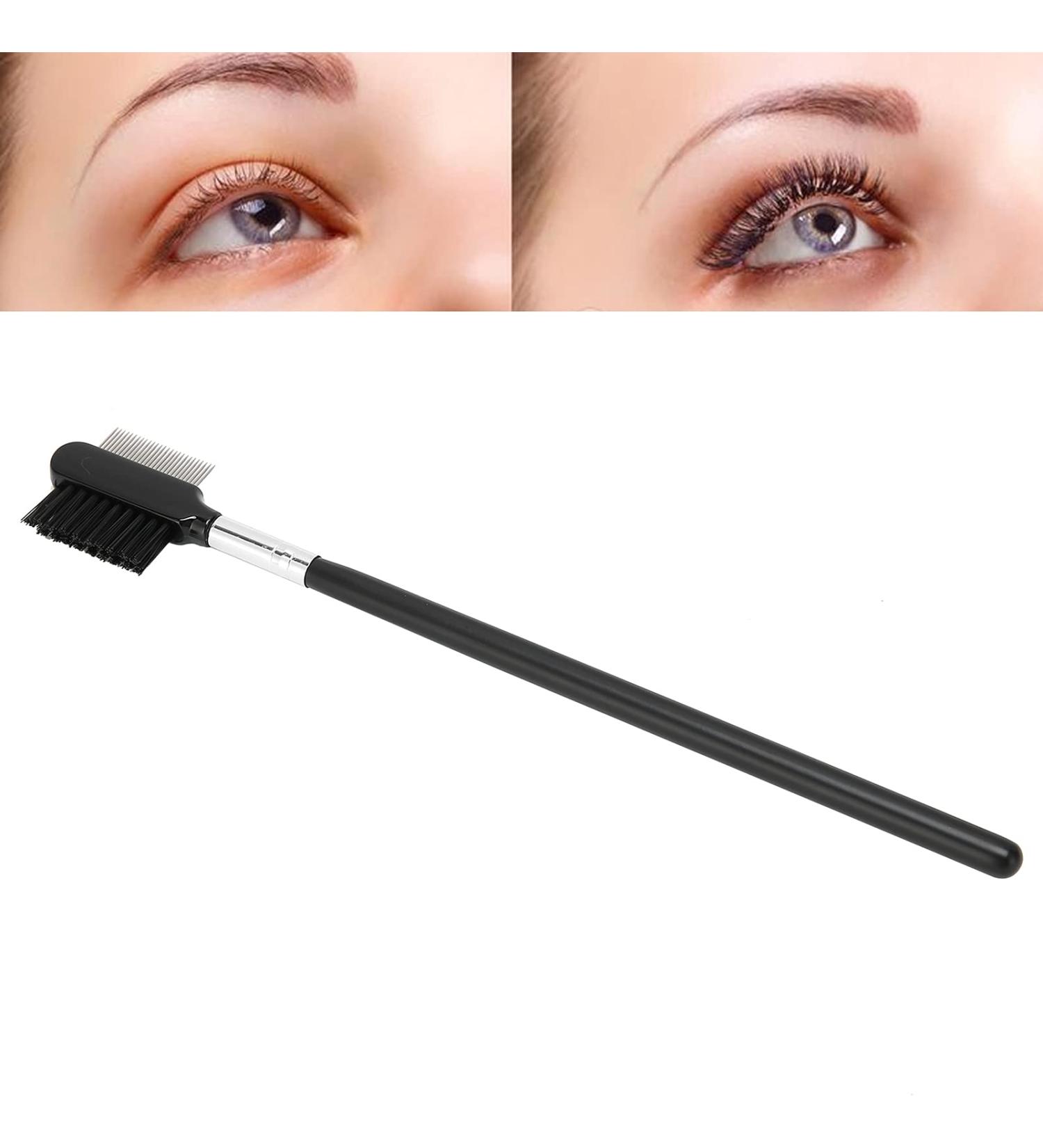Professional Double-Headed Eyebrow Brush & Comb - Stainless Steel Dual-Use Makeup Tool for Women & Girls | Perfect for Eyebrow and Eyelash Grooming - Buy Online on SooperMarket.com
