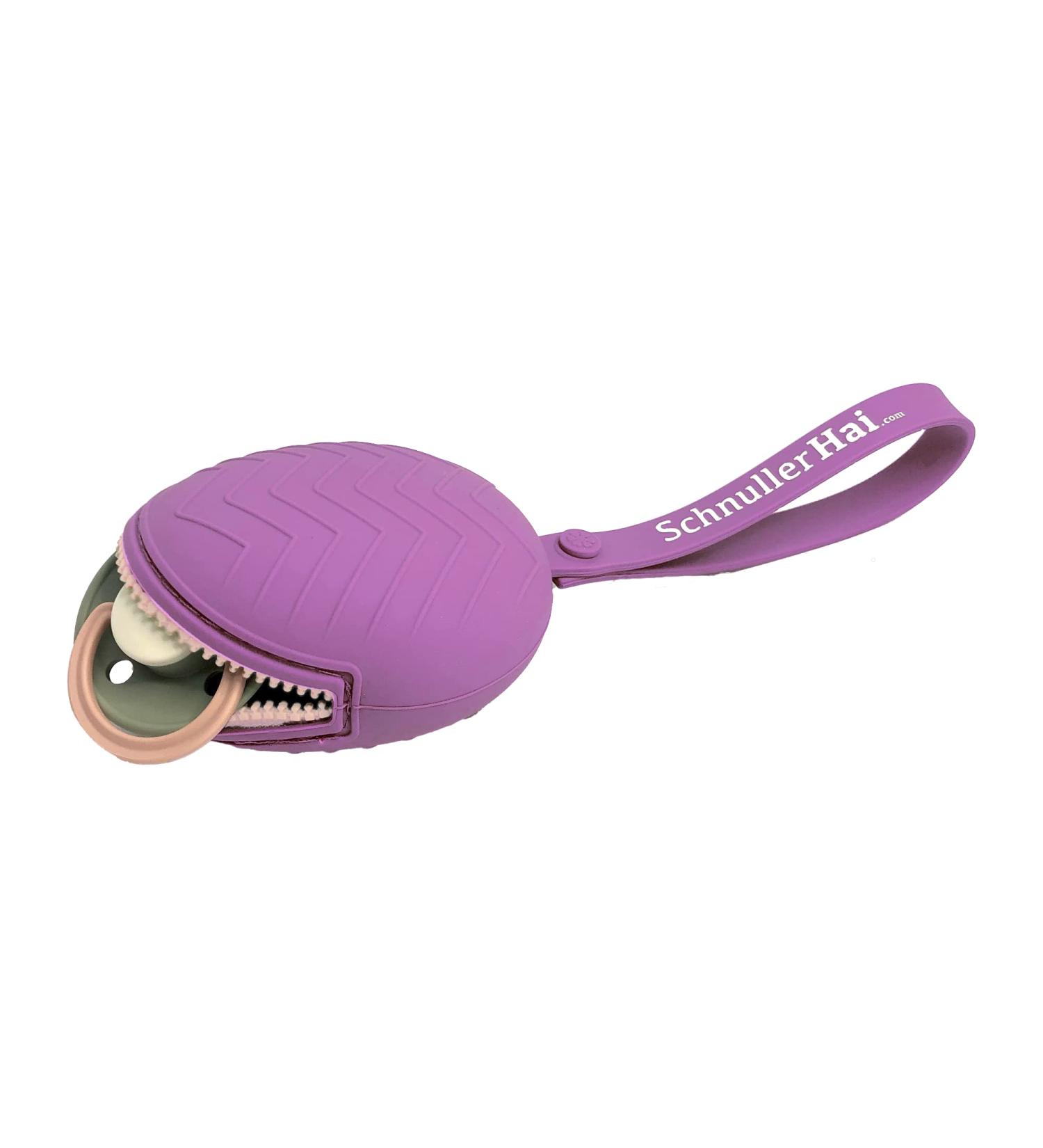 SchnullerHai Pink - Practical Pacifier Bag for 2 Pacifiers | Flexible Fastening Storage Solution - Buy Online on SooperMarket.com