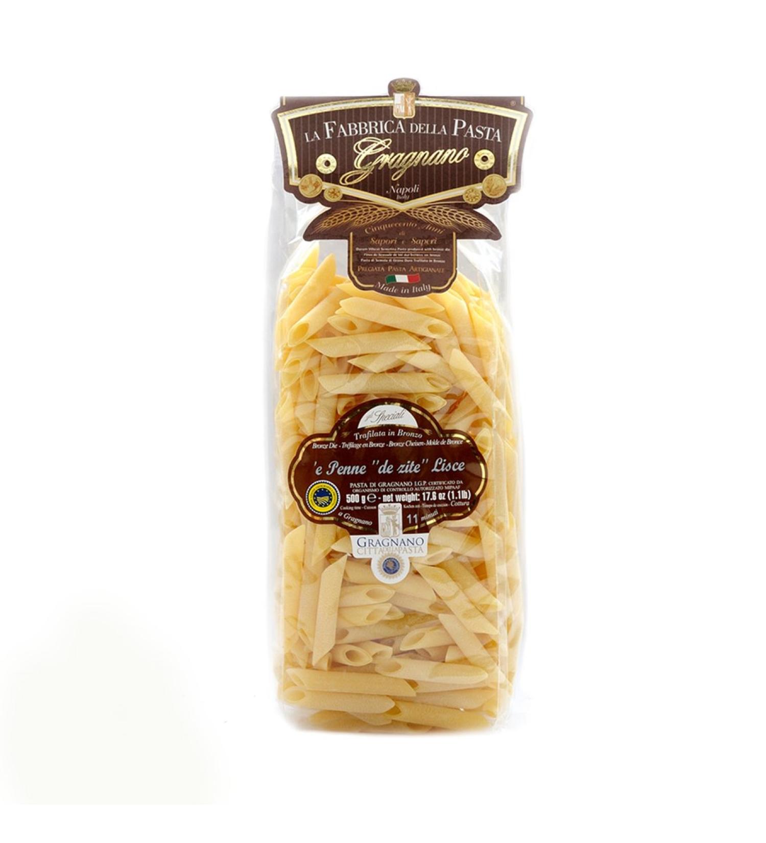Penne Lisce "de Zite" - Gragnano Pasta PGI 500gr
