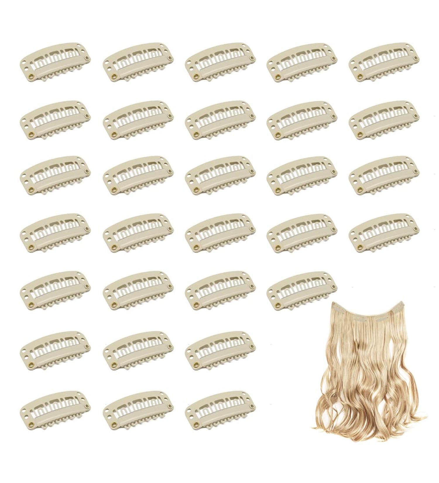 Dreamlover Wig Clips Small - 30 Pieces for Extensions & Blonde Styles | Durable Wig Snap Clips for Perfect Hairstyles - Buy Online on SooperMarket.com