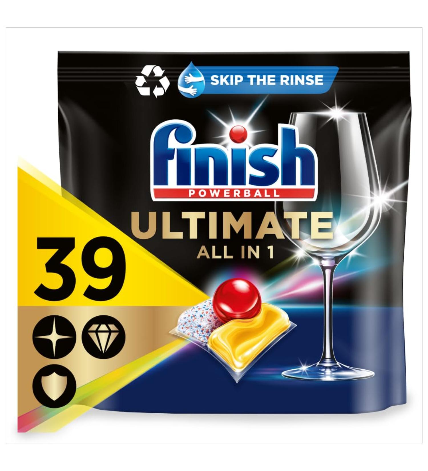 Finish Ultimate All In One Dishwasher Tablets 39 Lemon Lemon 1 count (Pack of 39)