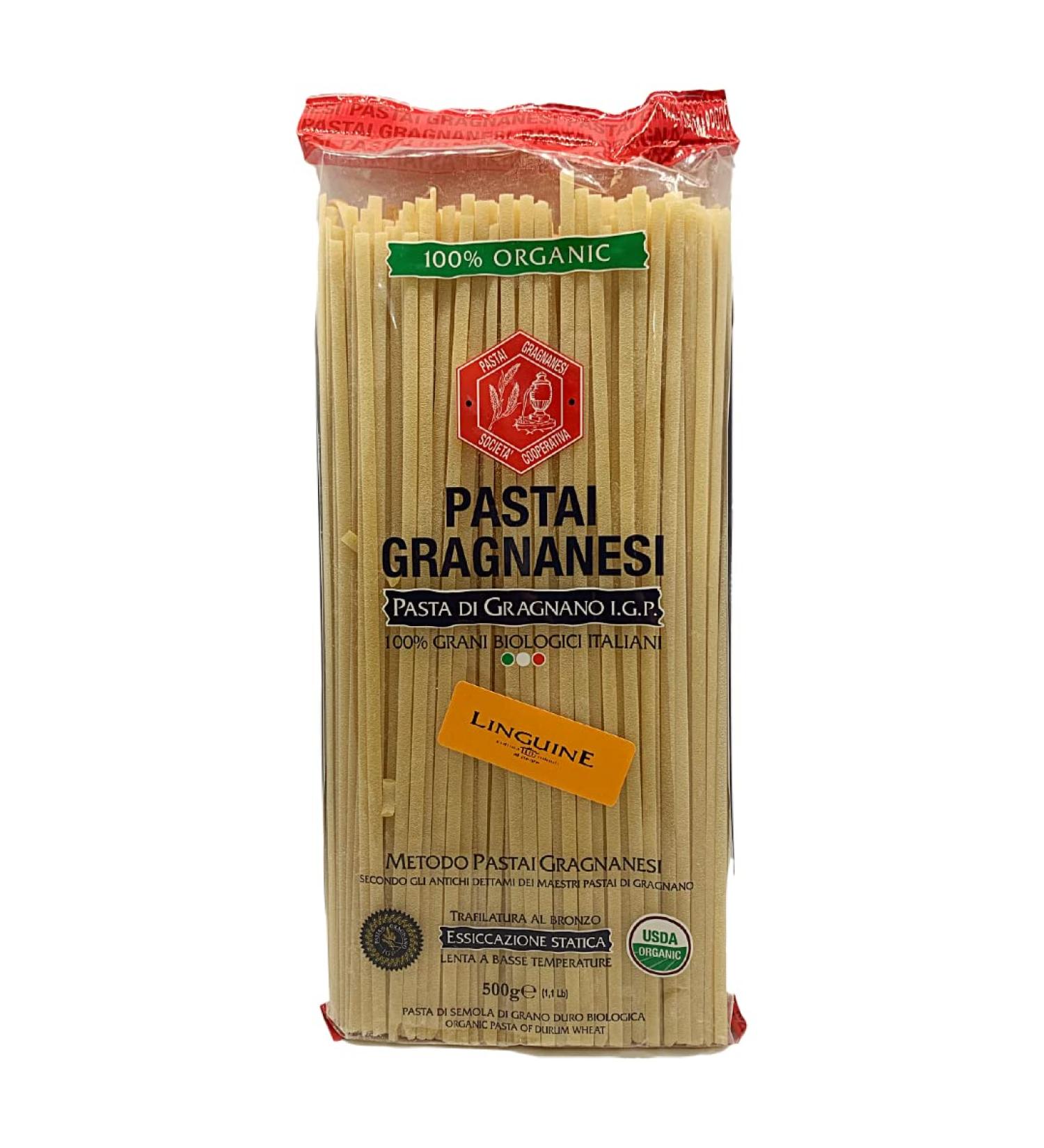 Linguine Organic Italian Pasta di Gragnano I.G.P. | 17.6 oz (500g) - Authentic & Delicious - Buy Online on SooperMarket.com