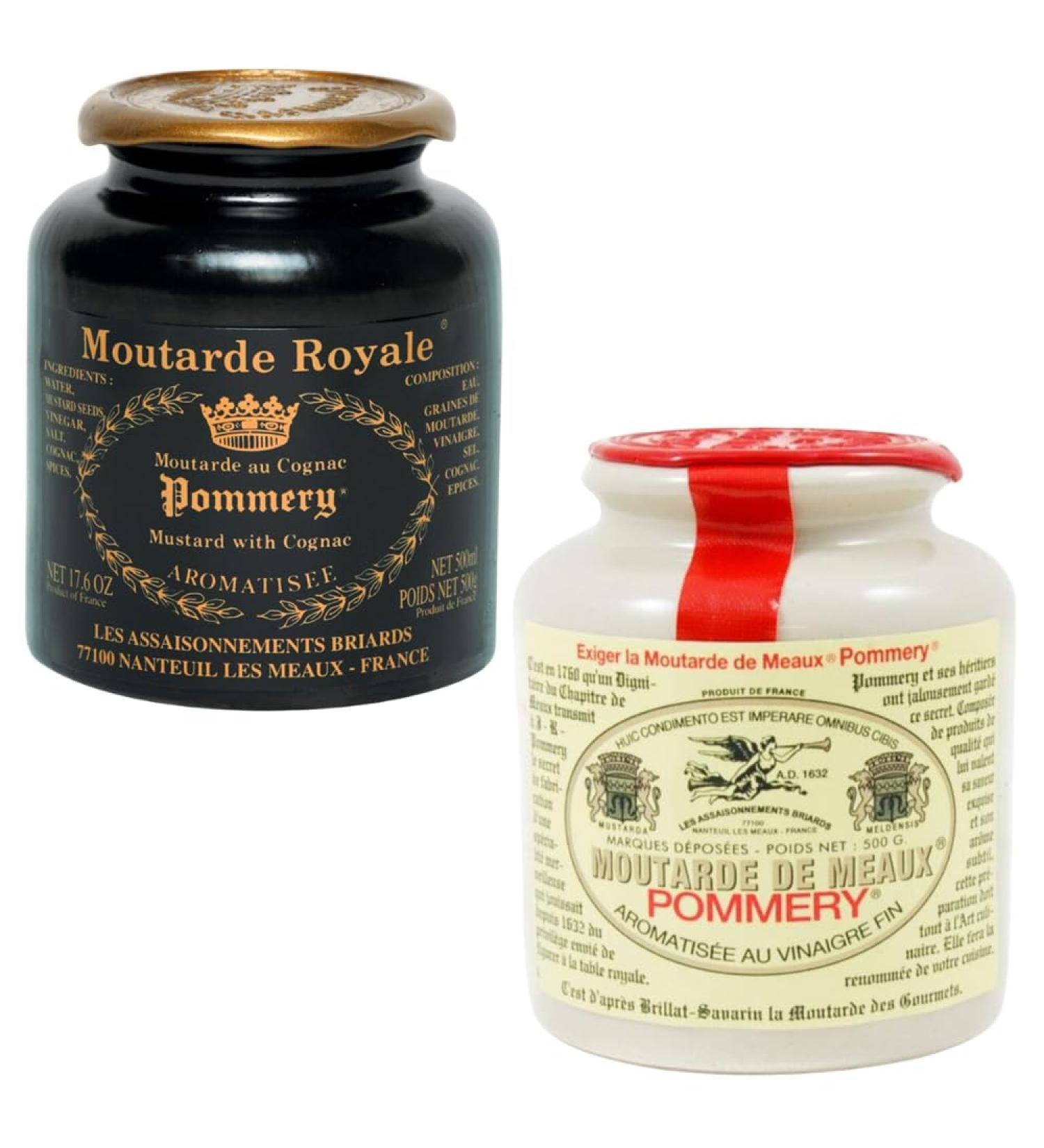BonneBouffe Pommery Wholegrain and Cognac Mustard Duo 500g x 2 - Buy Online on SooperMarket.com
