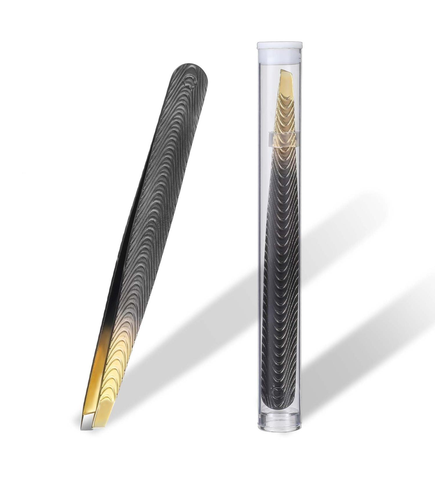 Andibro Eyebrow Hair Removal Tweezers Stainless Steel Precision Eyebrow Pluckers Non-Slip Handles No Gaps Professional Flat Tip for Ingrown Facial Hair Lashes Home Men Women Beauty Salon(slanted tip) - Buy Online on SooperMarket.com