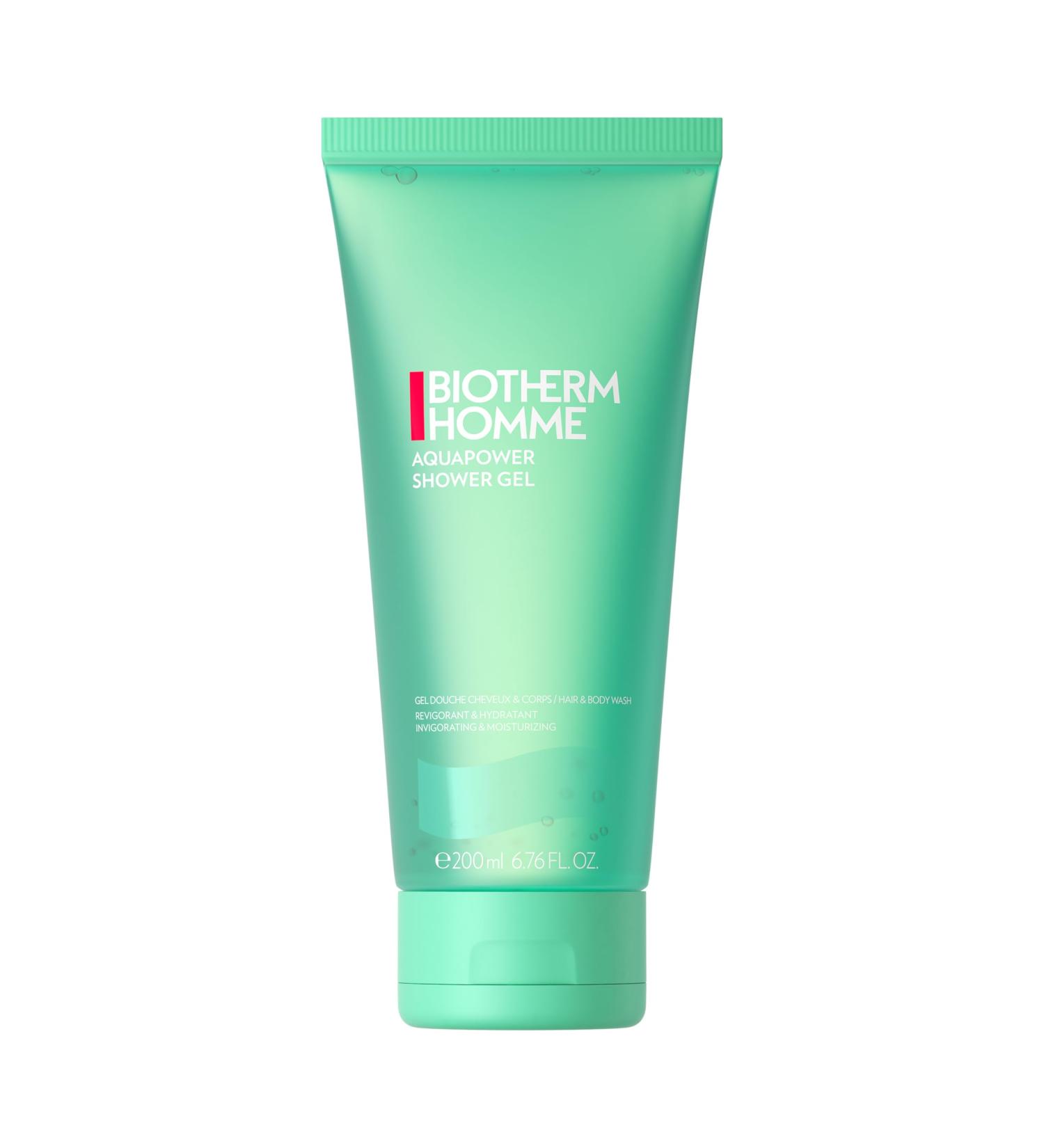 Biotherm Homme Aquapower Shower Gel for Men With Salicylic Acid Suitable for Body and Hair Moisturizing and Invigorating Shower Gel Fresh Scent 200 ml