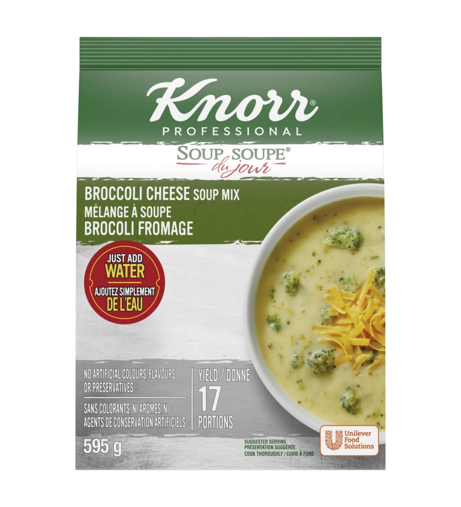 Knorr Professional Broccoli Cheddar Soup Mix Gluten Free Broccoli 595 g (Pack of 1) - Buy Online on SooperMarket.com