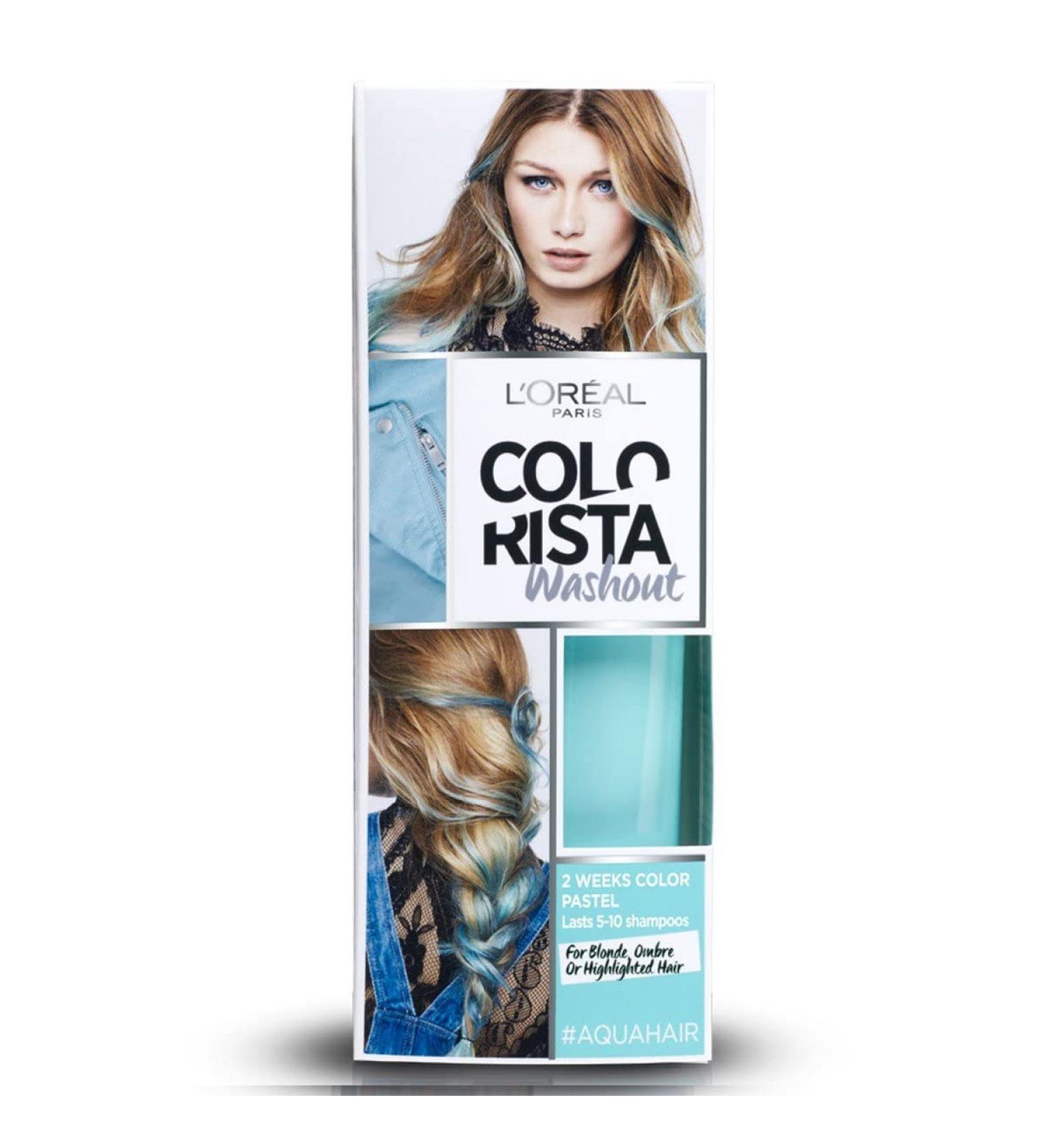 LOreal Colorista Washout Ocean Blue - Temporary Hair Color for Effortless Summer Streaks | Shop Now! - Buy Online on SooperMarket.com