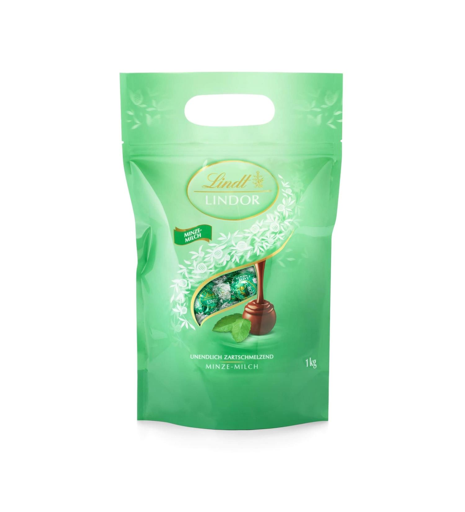 Lindt Lindor Mint Chocolate Balls 1kg Bag - 80 Count - Perfect Chocolate Gift - Buy Online on SooperMarket.com