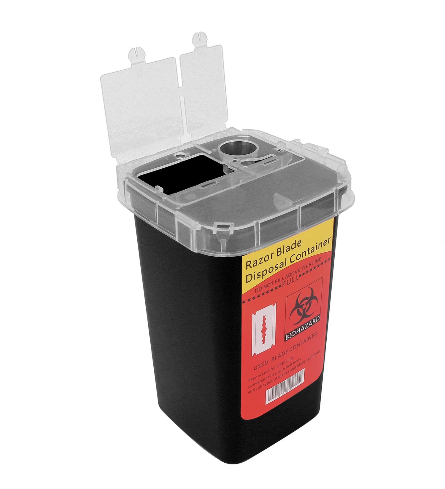 Large Capacity Blade Dispenser Case | One-Way Razor Meter Container for Hair Salons | Black Recycling Storage Solution - Buy Online on SooperMarket.com