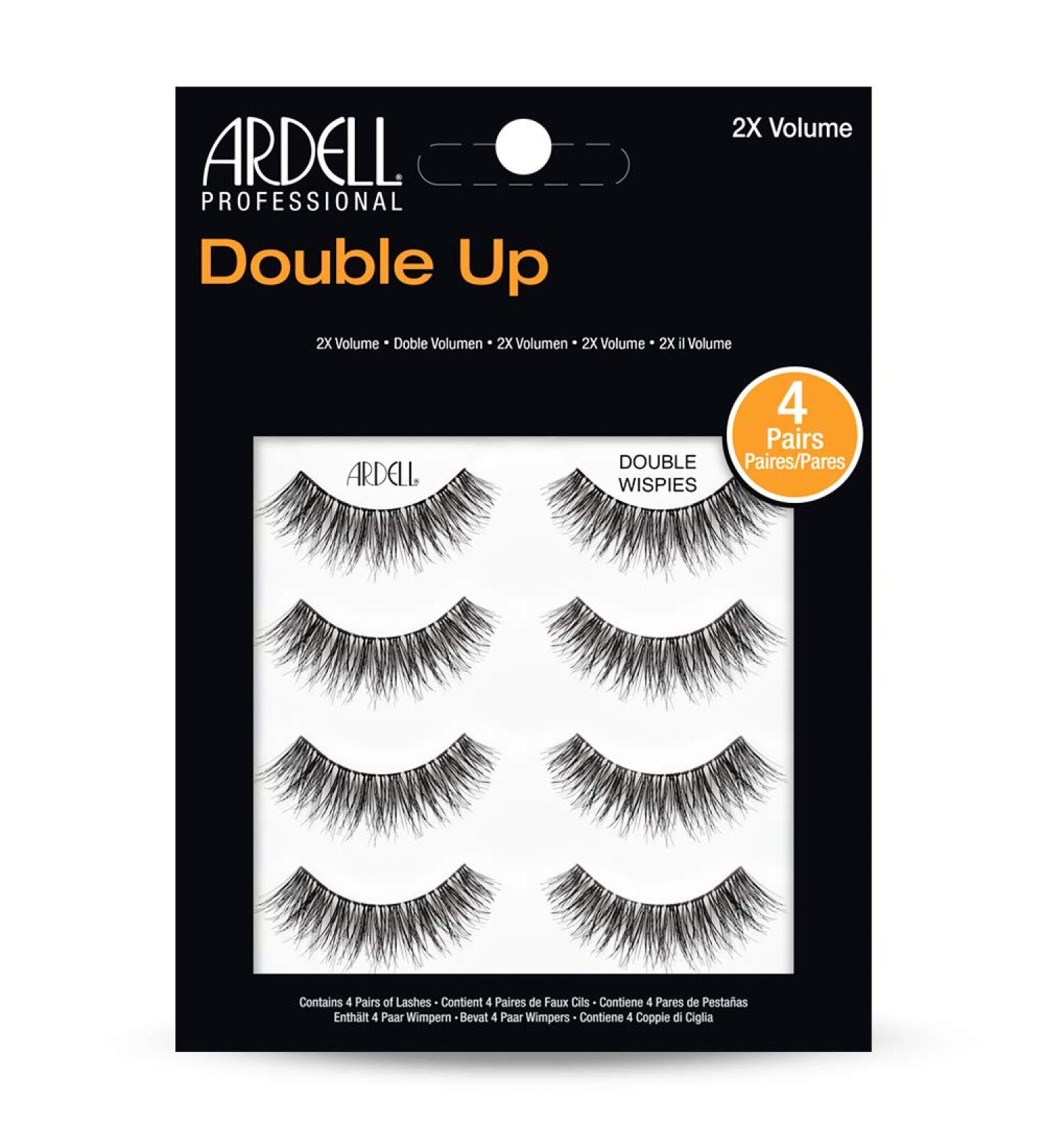 Ardell Double Up Wispies 4 Pairs - Pack of 1 | Long Lasting and Dramatic False Eyelashes - Buy Online on SooperMarket.com
