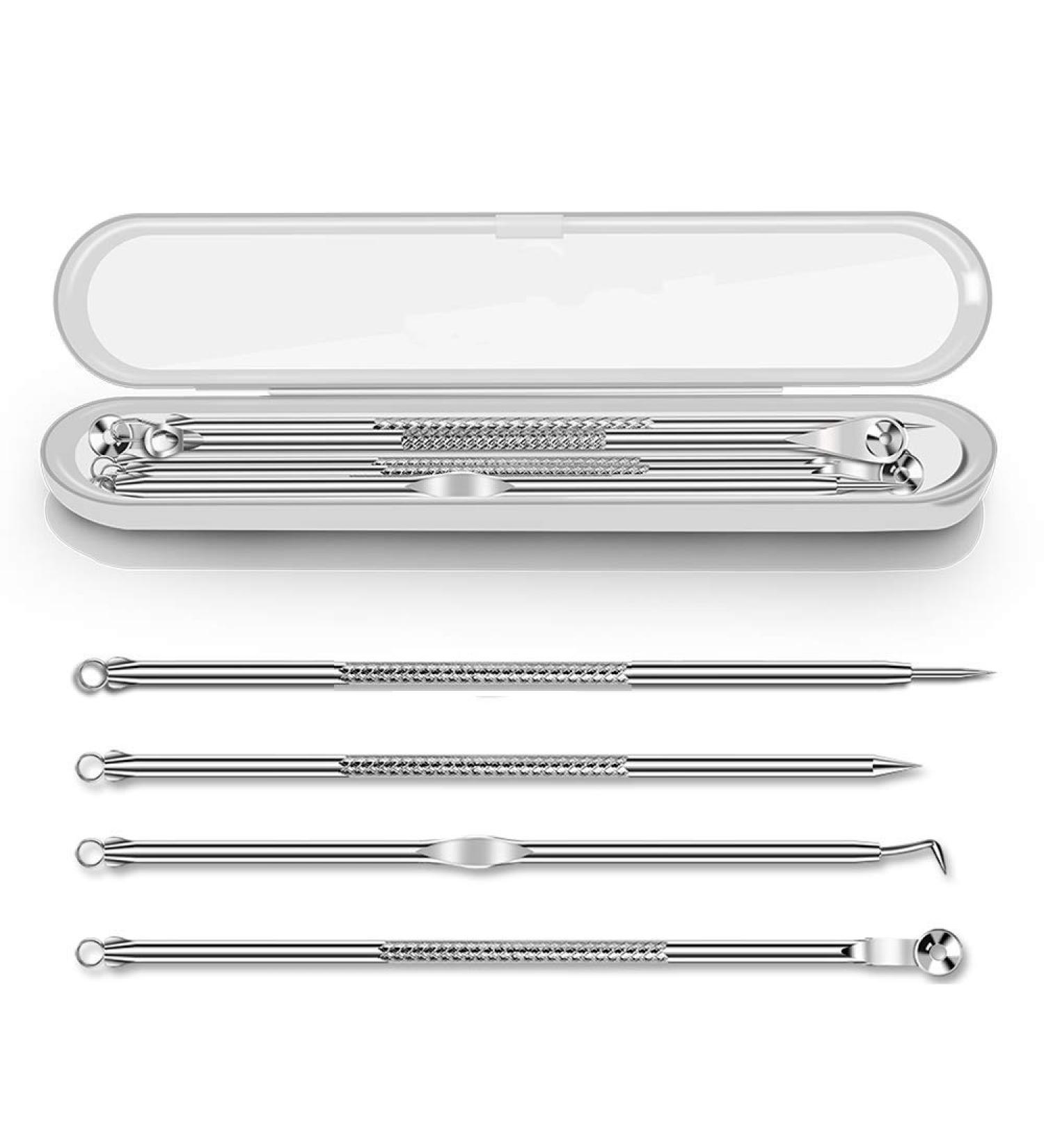 Ellolife 4-Pack Comedone Squeezer Set | Stainless Steel Blackhead Remover Kit for All Skin Types - Buy Online on SooperMarket.com
