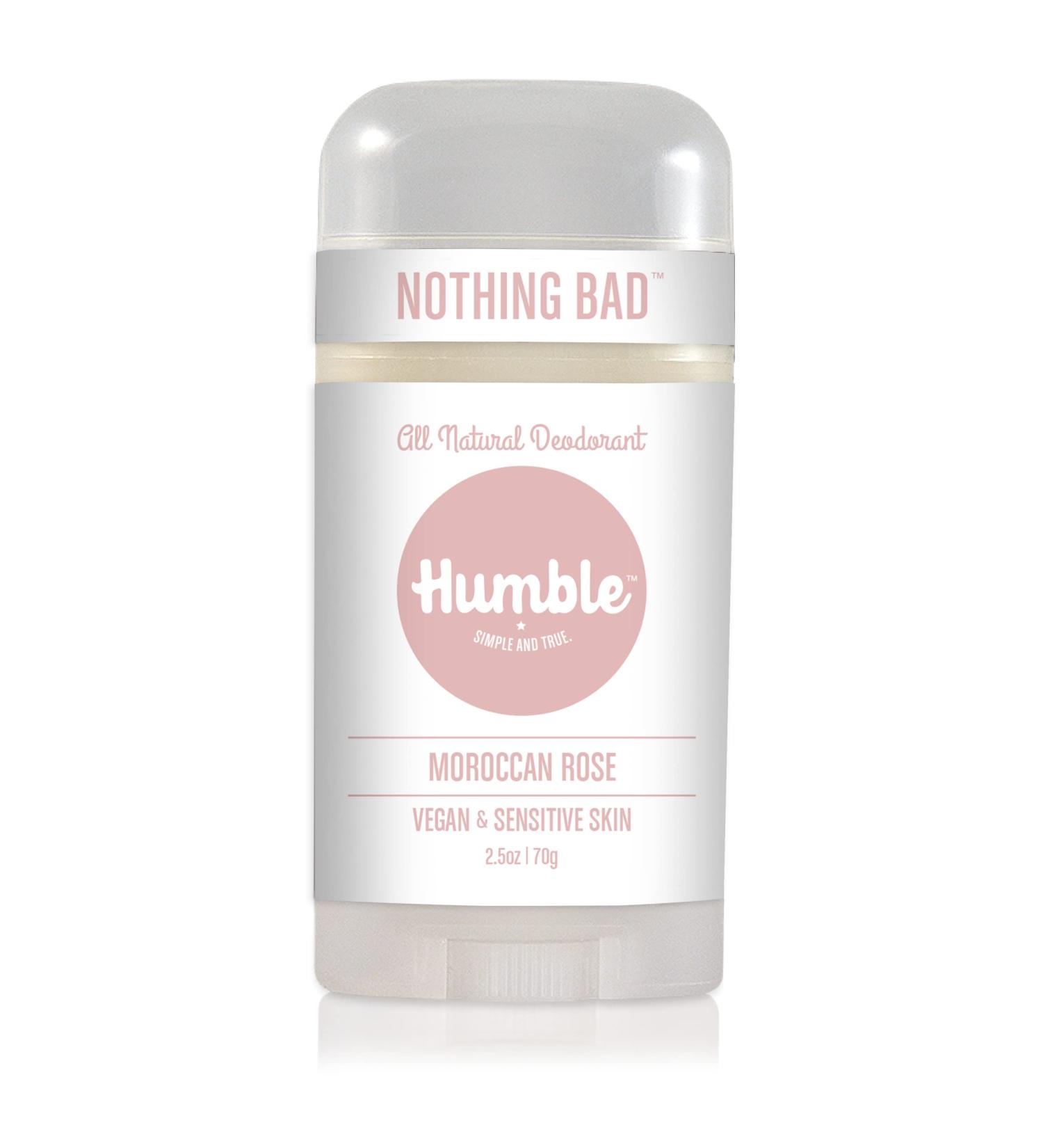 Humble Brands Vegan Aluminum Free Deodorant Stick - Moroccan Rose, 2.5 oz | All Natural, Sensitive Skin, Cruelty Free - Buy Online on SooperMarket.com