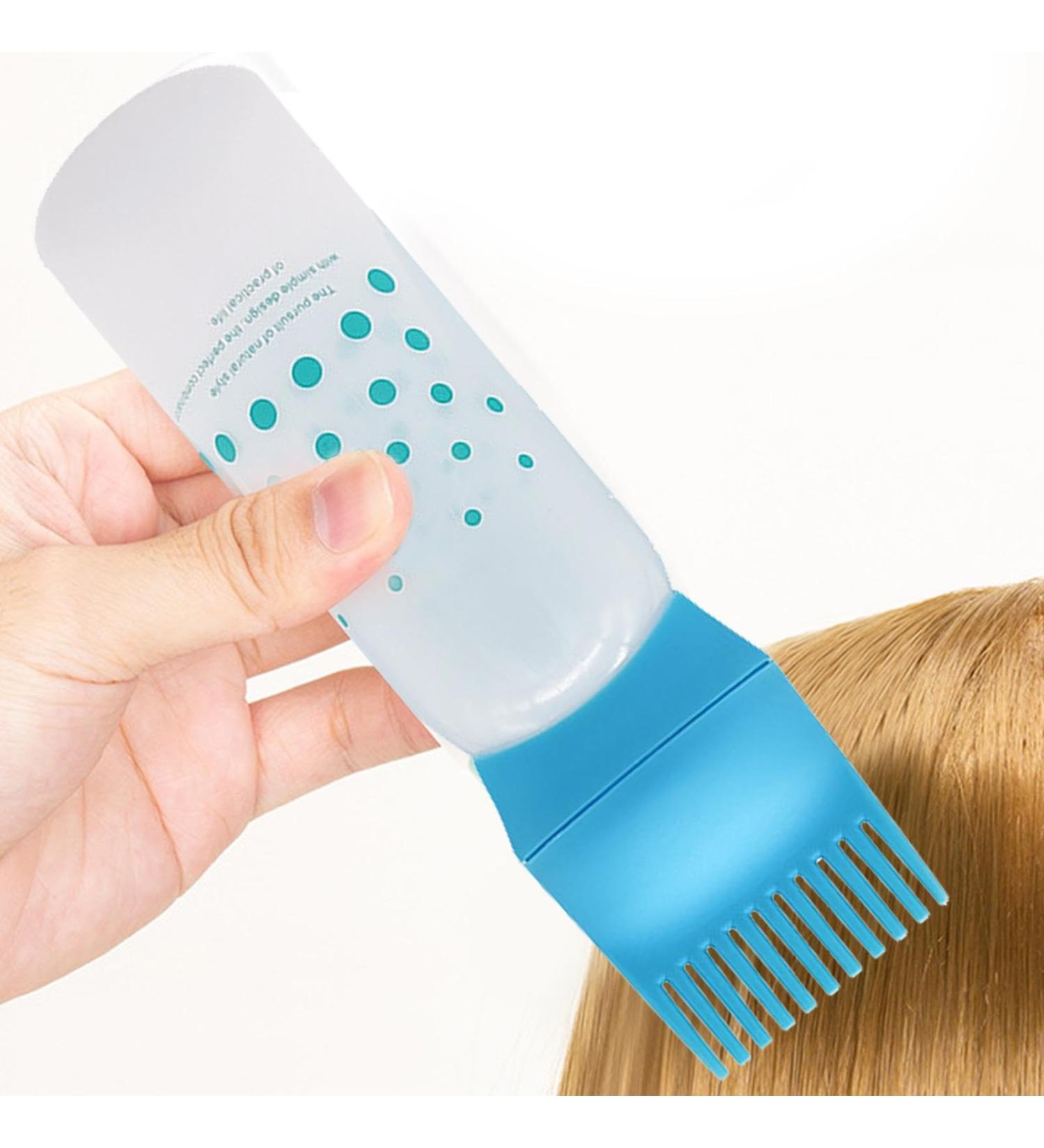 Lesunbak Root Comb Applicator Bottle Oil Applicator for Hair Dye Hair Dye Brush Bottle Lightweight Oil Bottle Applicator Brush for Hair Dyeing Scalp Blue - Buy Online on SooperMarket.com